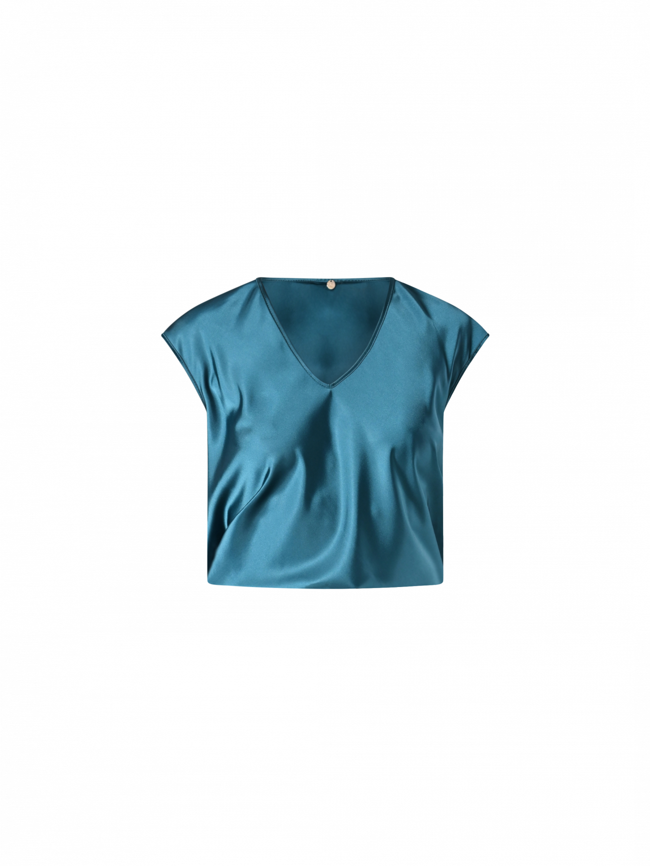 Bluse aus Satin in Grün det_4