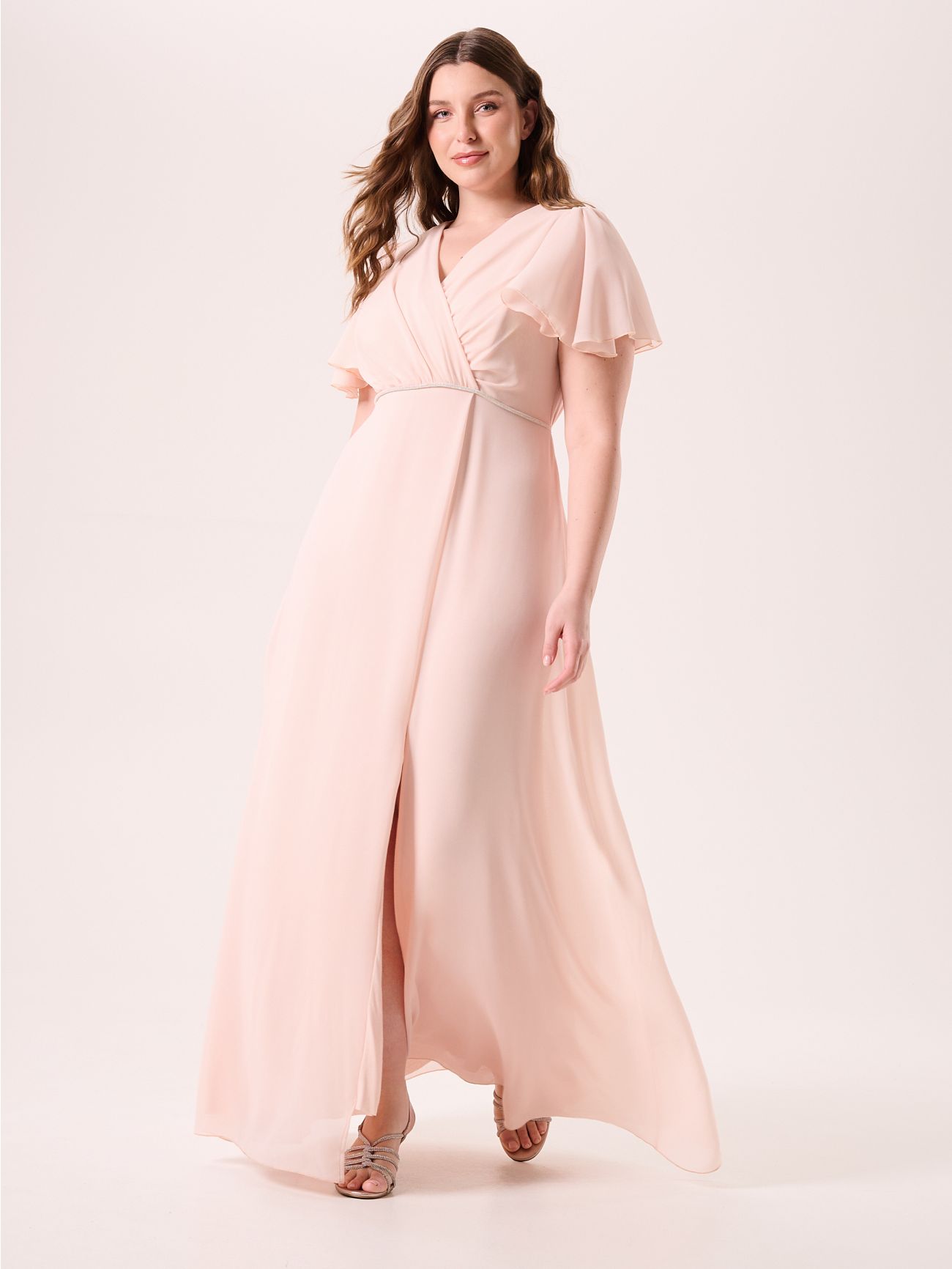 Curvy Long Pink Dress in_i7