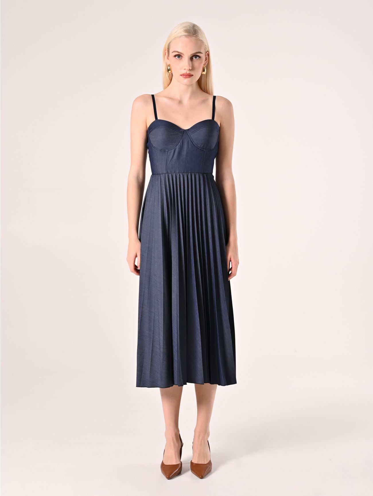 Bustier-Kleid in Blau det_1