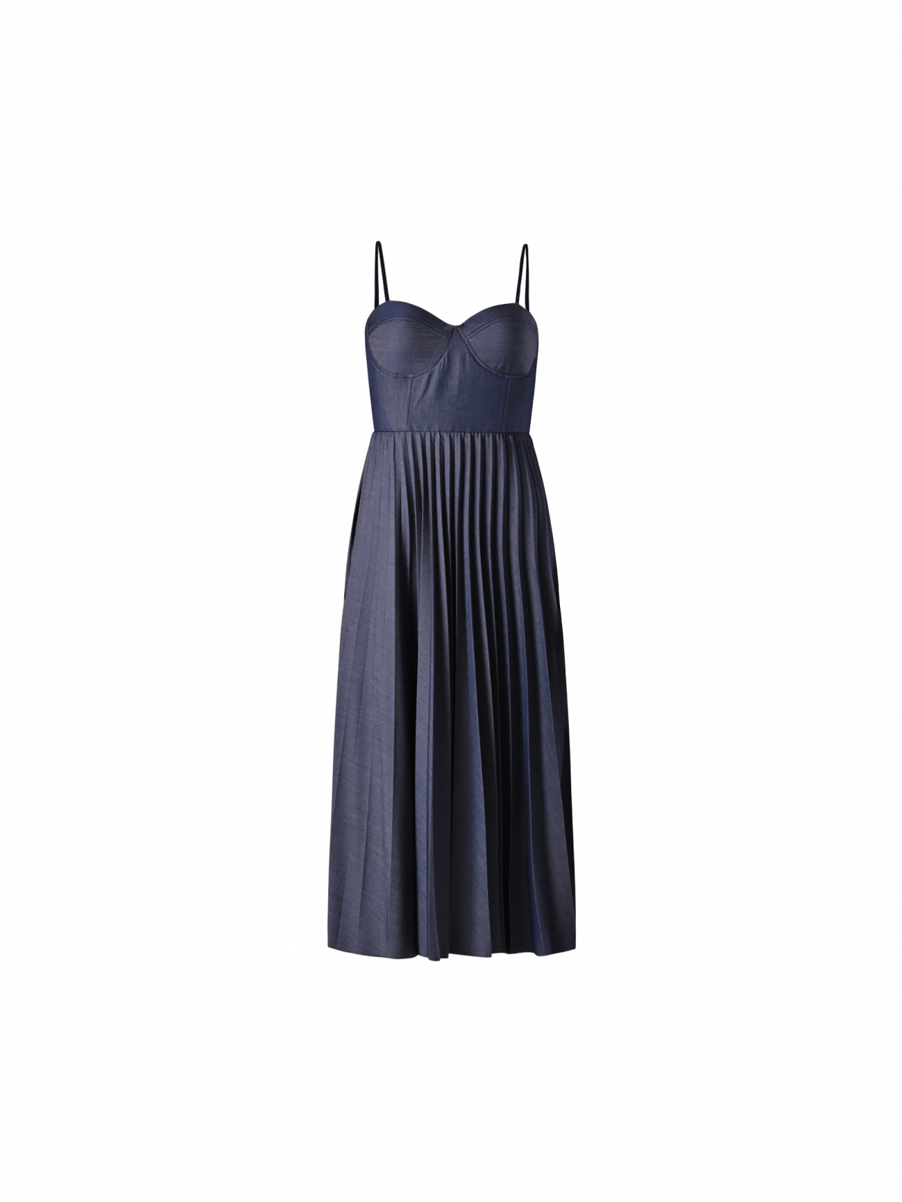 Bustier-Kleid in Blau det_4