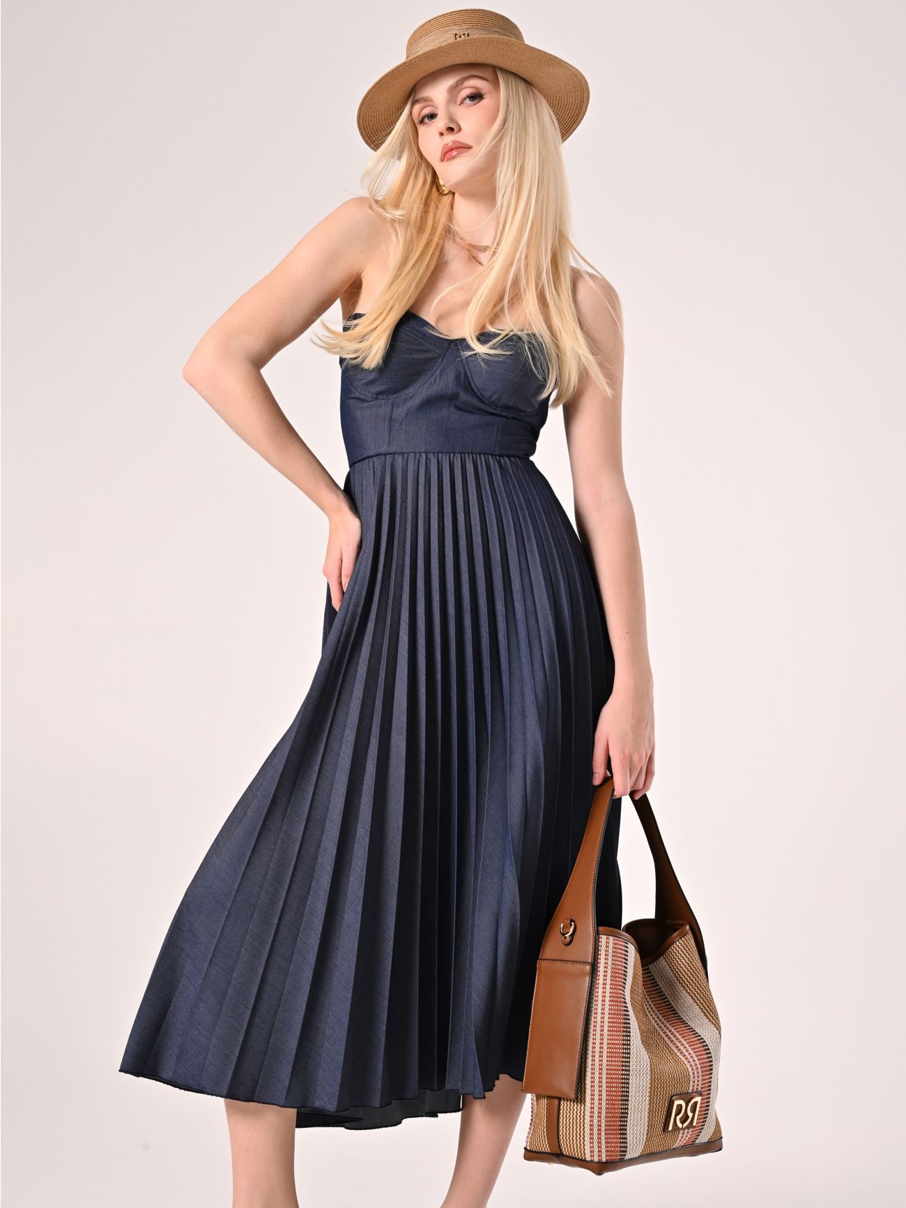Bustier-Kleid in Blau  Rinascimento