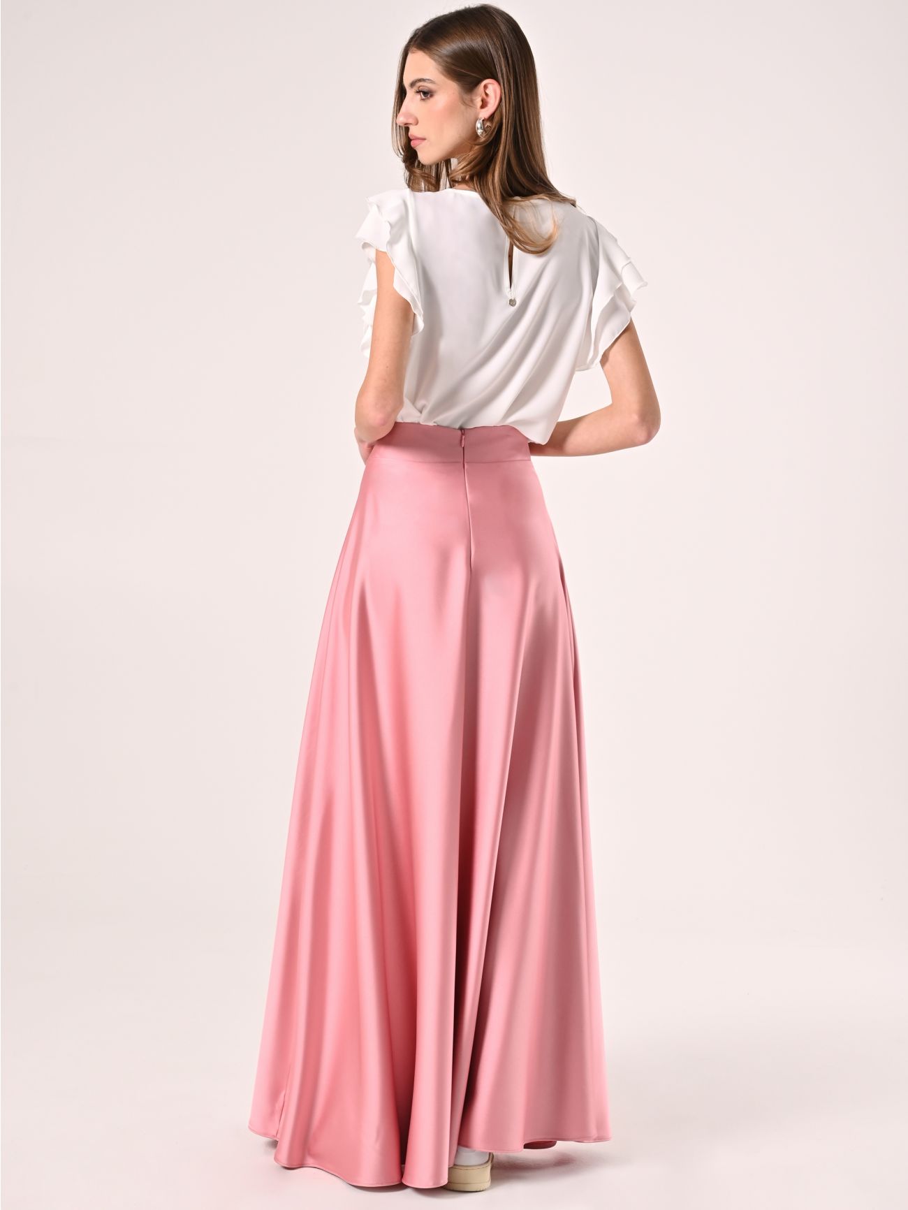 Pink Satin Skirt det_3