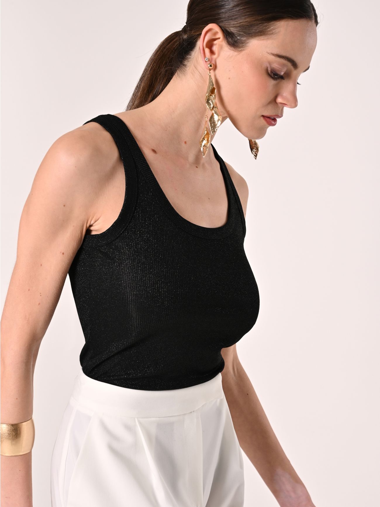 Black Lurex Top in_i7
