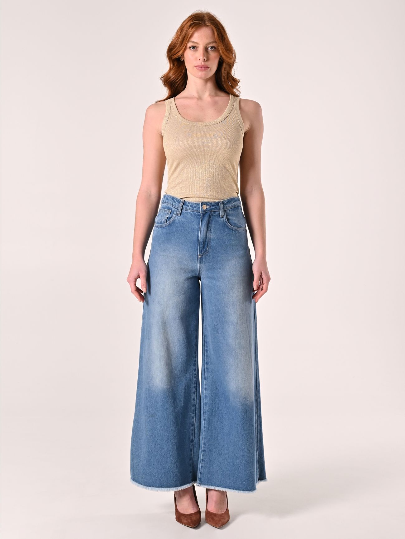 Top aus Lurex in Gold det_1