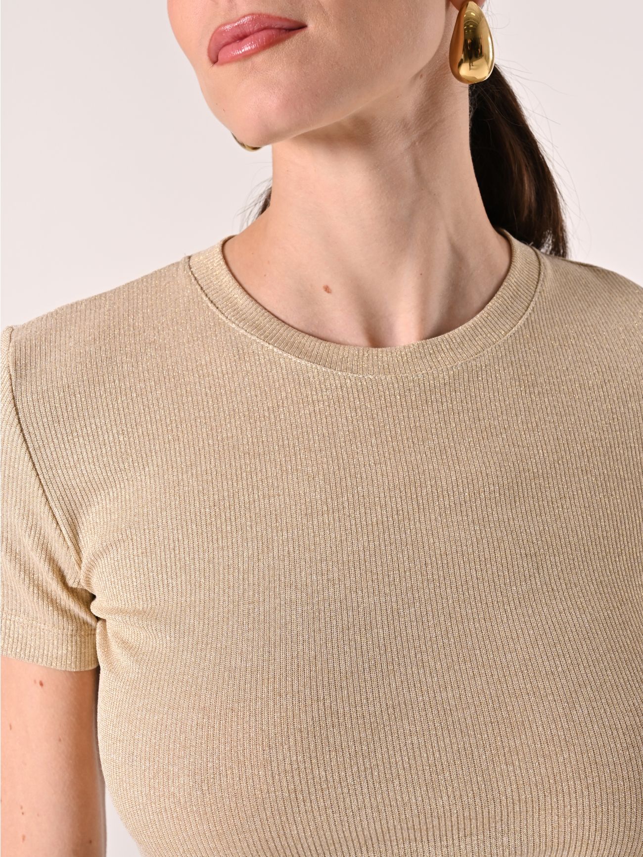 T-Shirt Lurex Oro in_i5