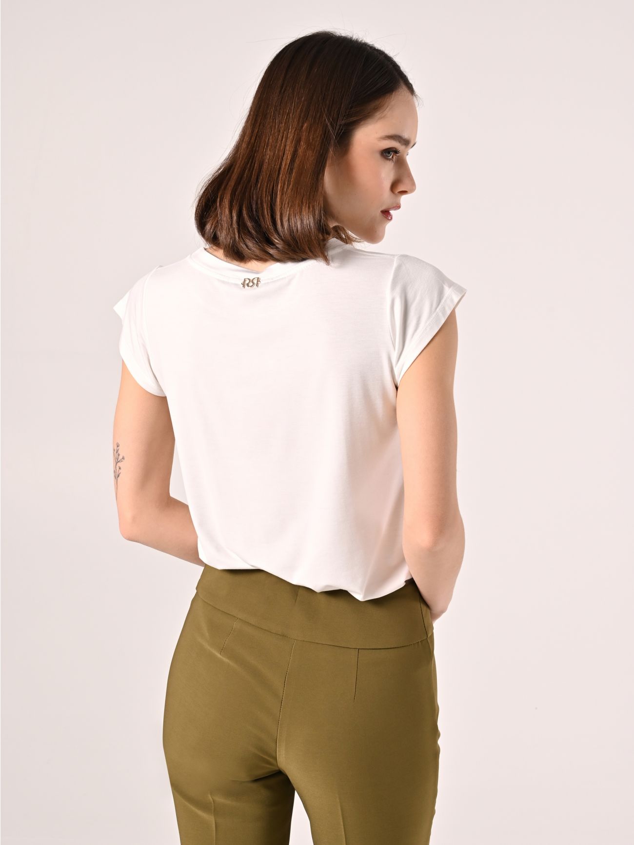 T-Shirt Bianca Cuore Strass det_3