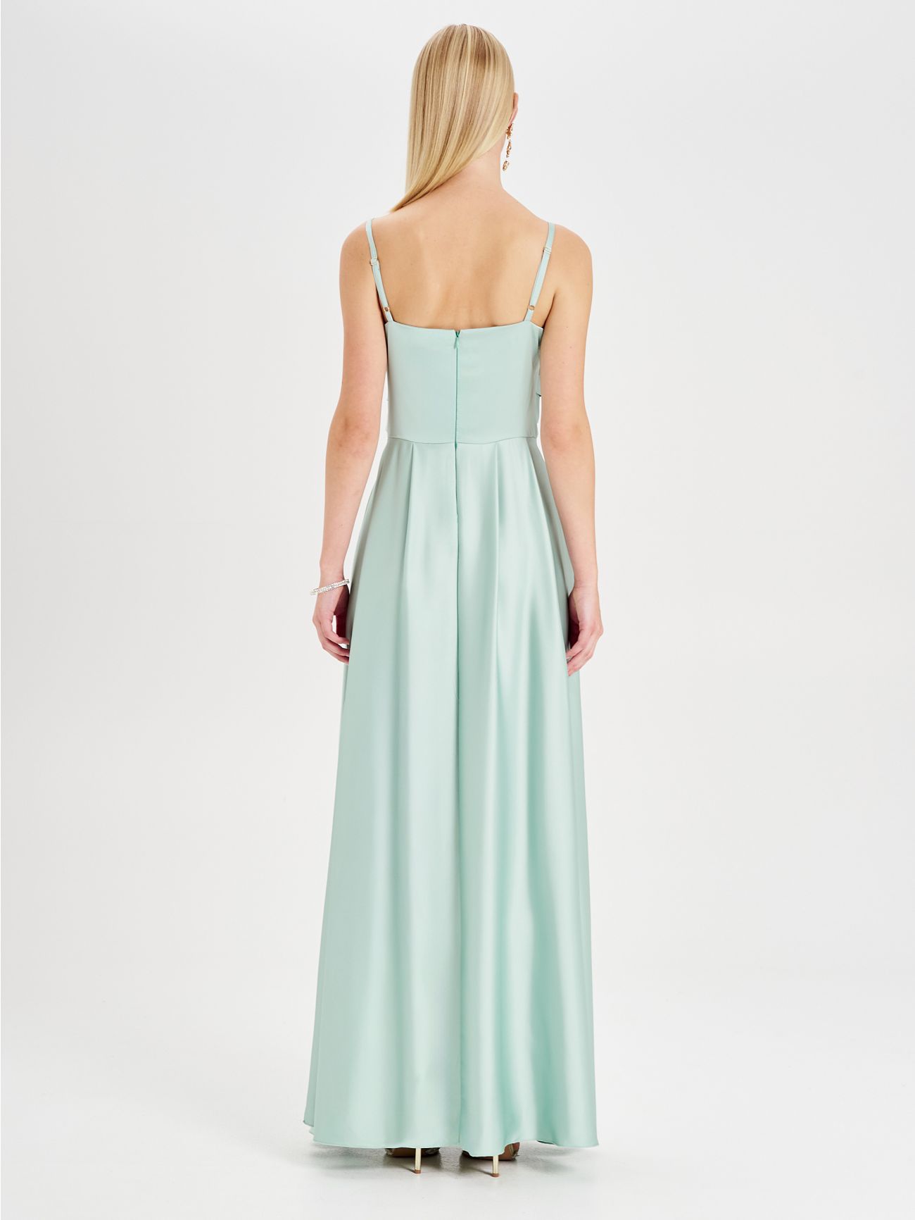 Rinascimento atelier Long Sage Green Dress det_3