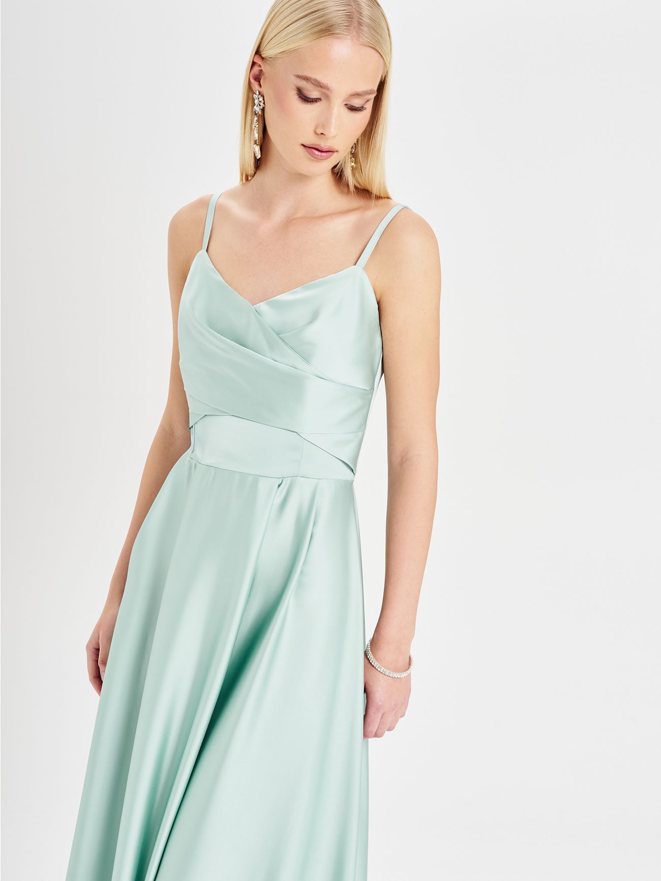 Rinascimento atelier Long Sage Green Dress in_i5