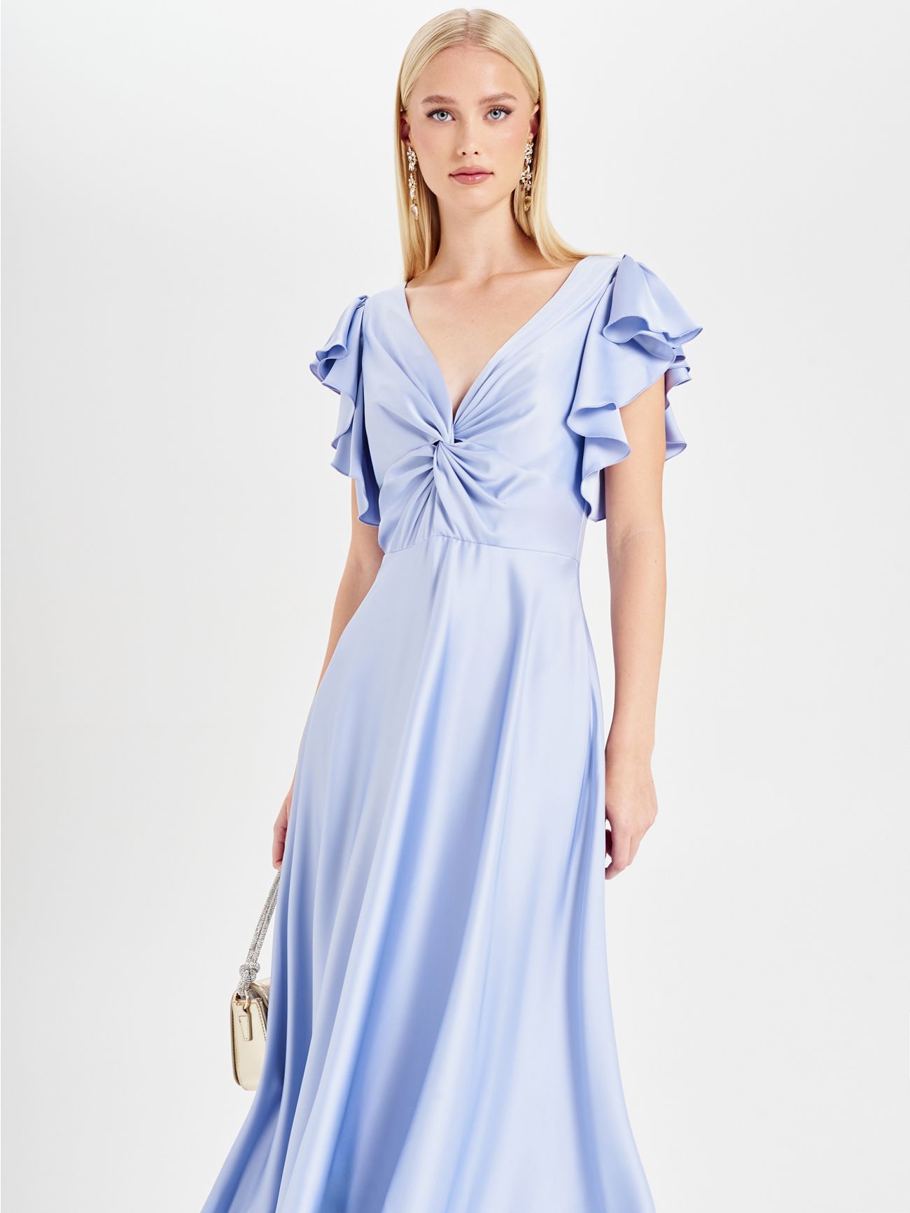 Rinascimento atelier Light Blue Knot Dress in_i7