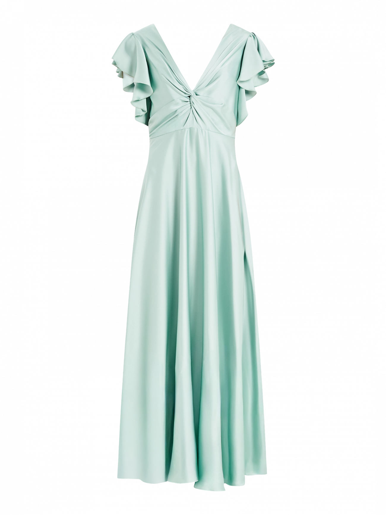 Rinascimento atelier-Kleid mit Knoten in Salbeigrün det_4