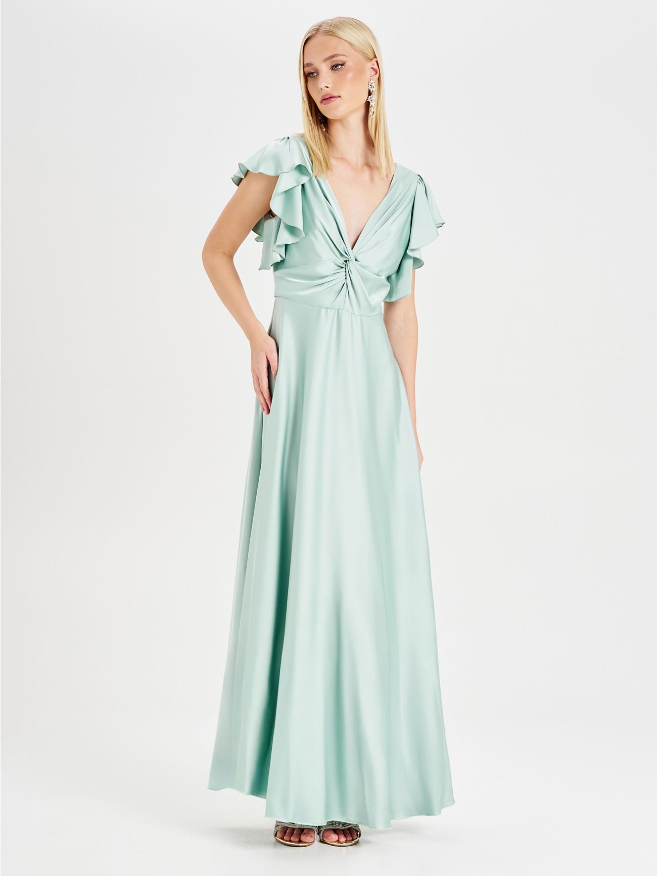 Rinascimento atelier Sage Green Knot Dress sp_e1