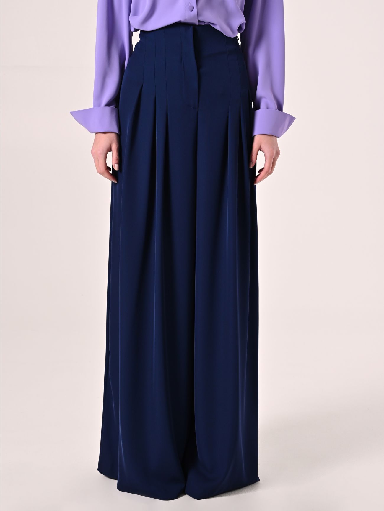 Palazzo-Hose in Marineblau det_2