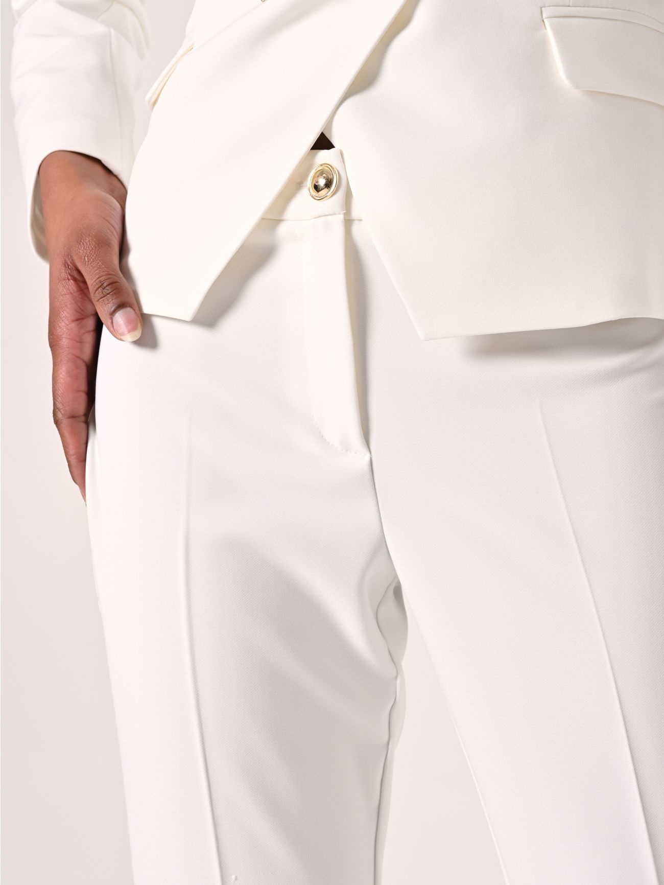 Trousers in White Technical Fabric in_i5