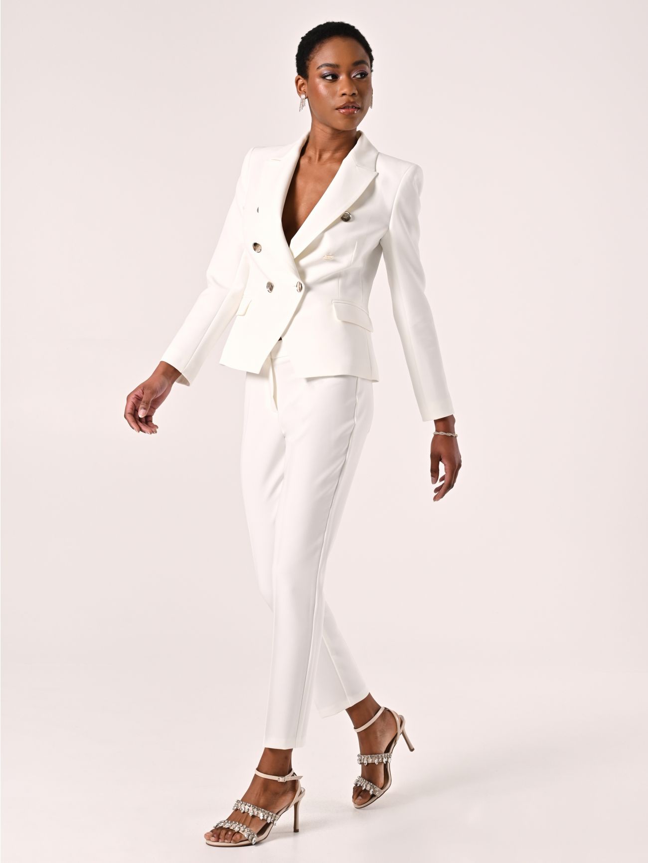 Trousers in White Technical Fabric in_i7