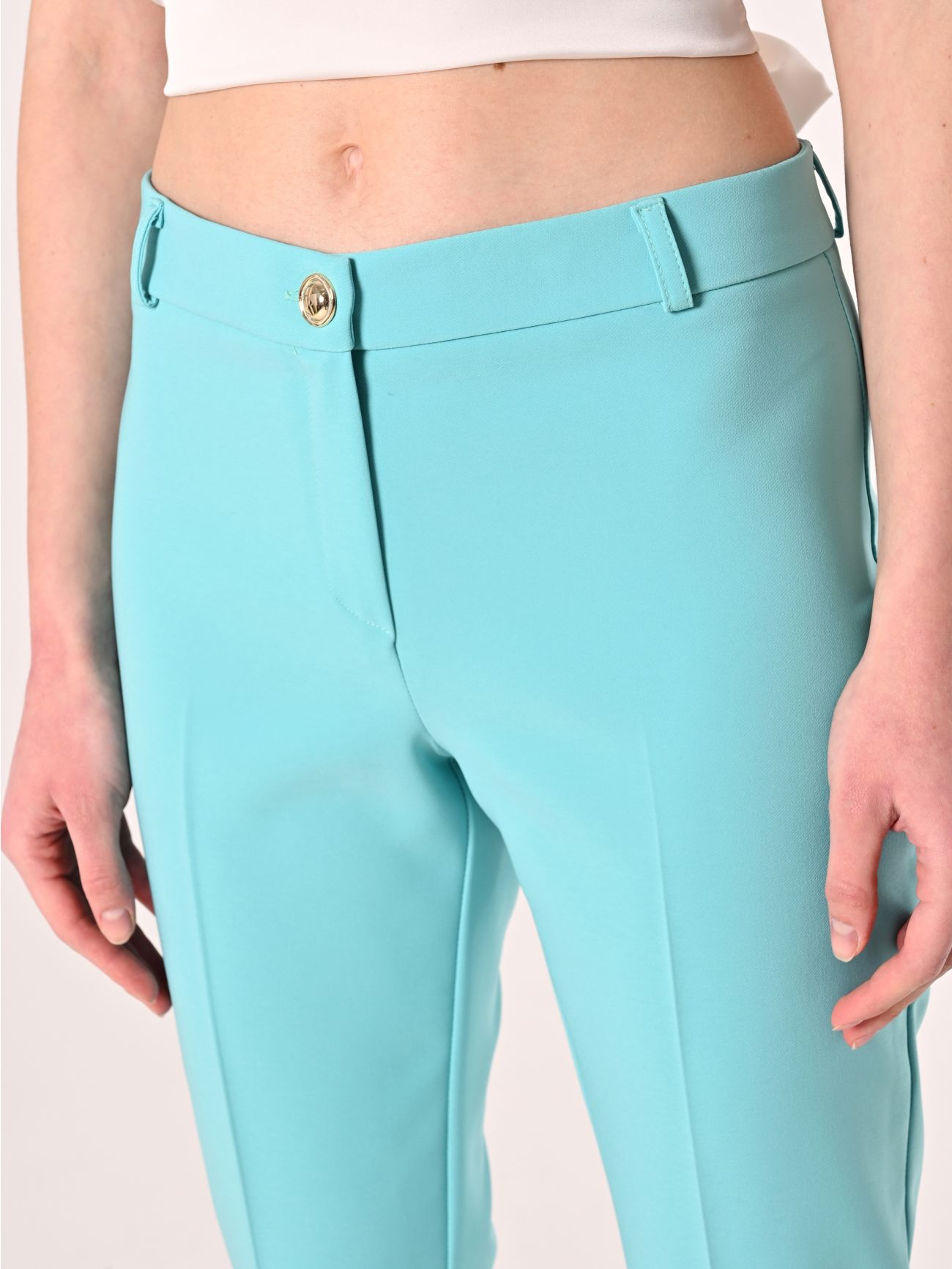 Aqua Green Trousers in Technical Fabric in_i5