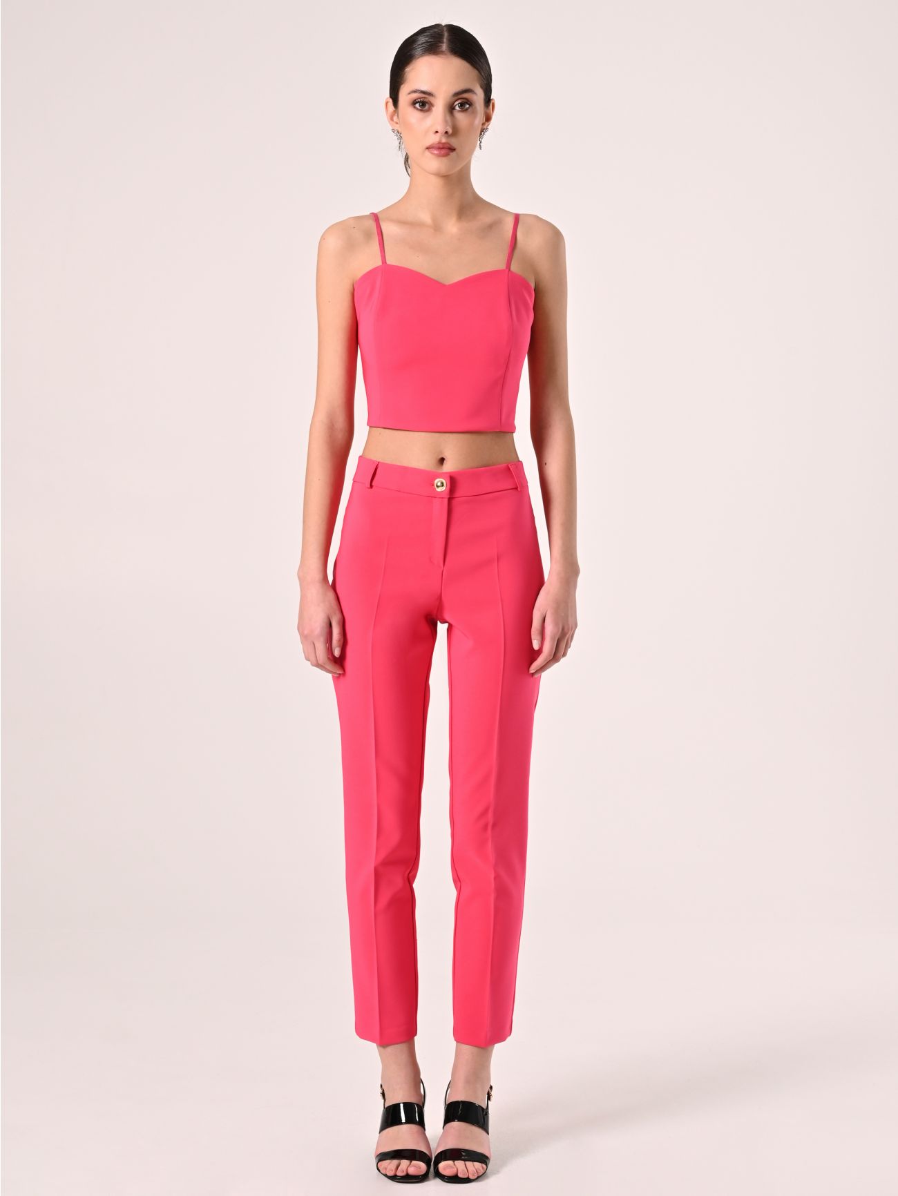 Pantaloni in tessuto tecnico Fuxia det_1