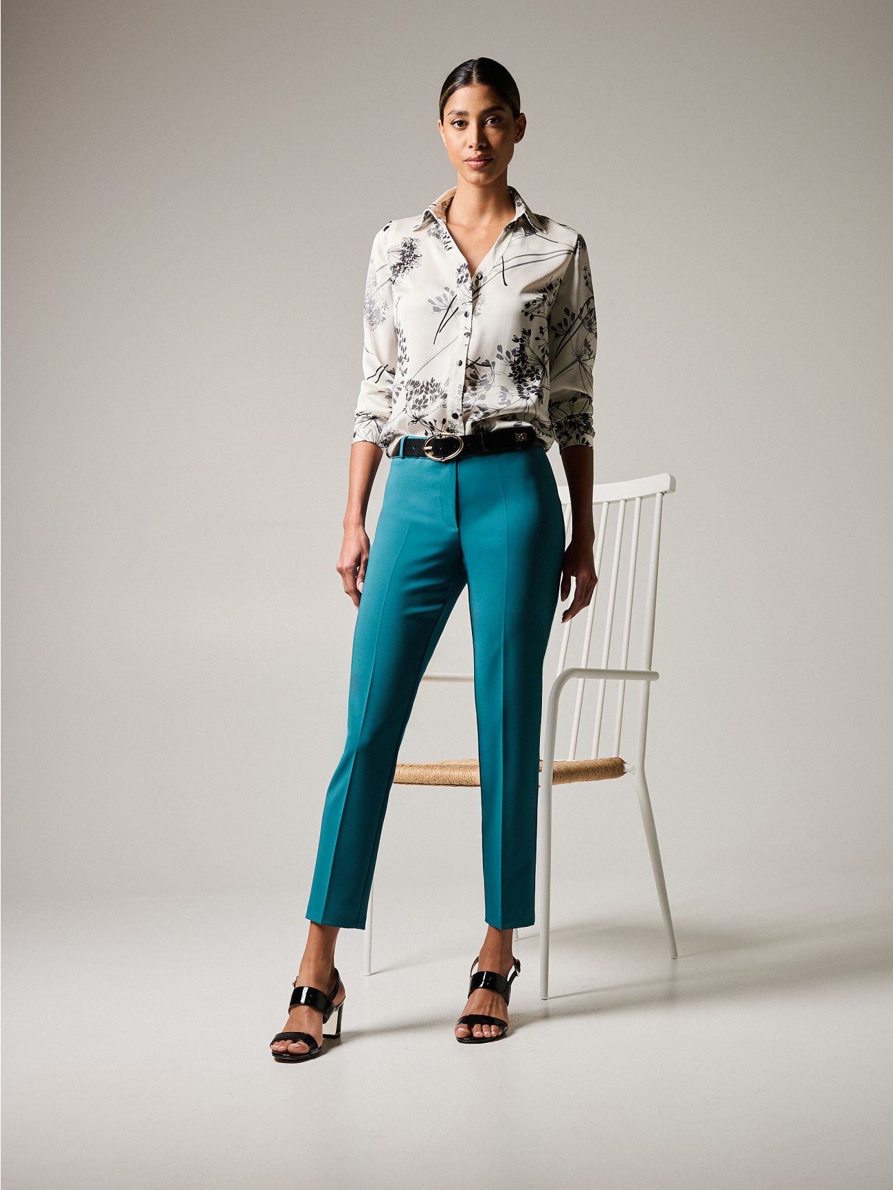 Trousers in Royal Green Technical Fabric sp_e1
