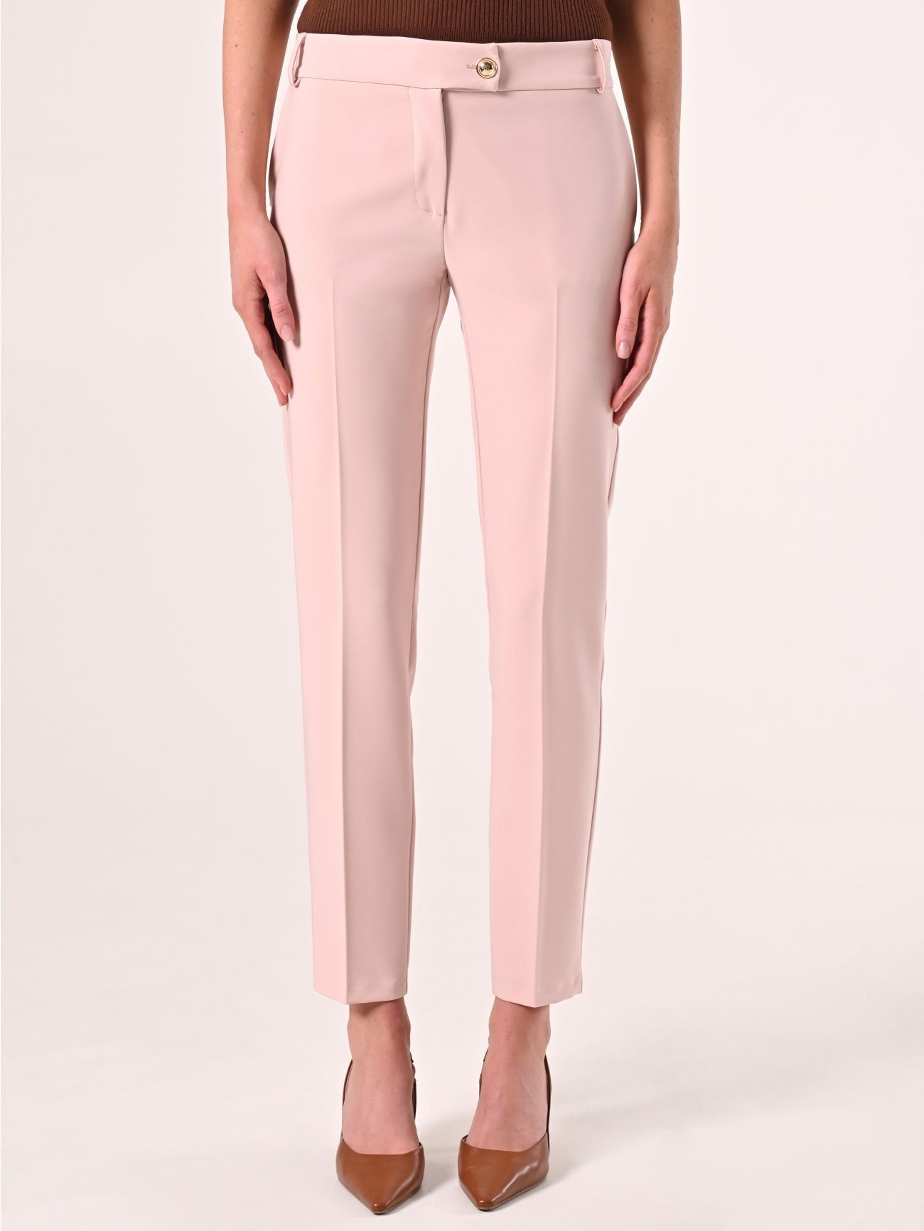Pantalon rose clair en tissu technique det_2