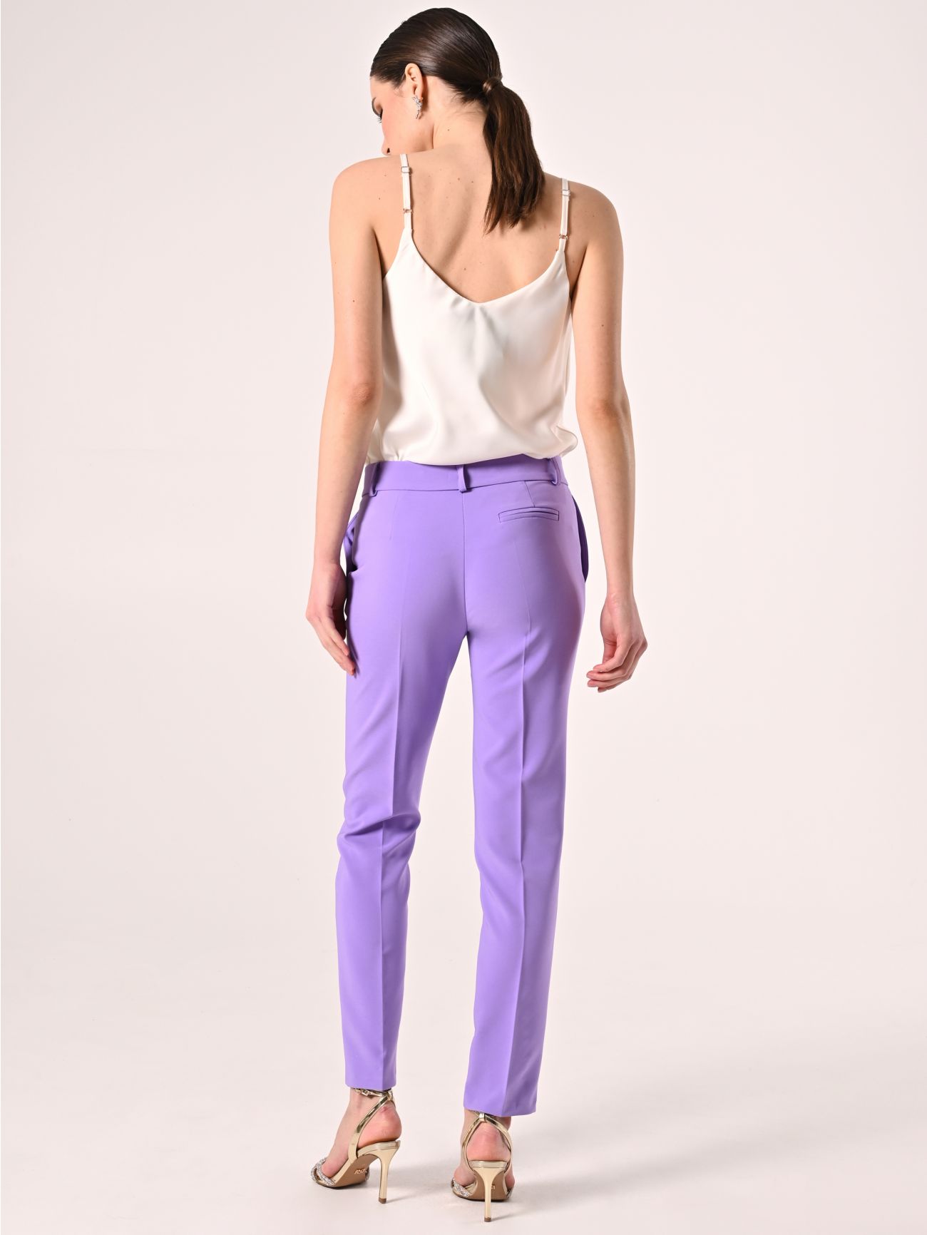 Lilac Trousers in Technical Fabric det_3
