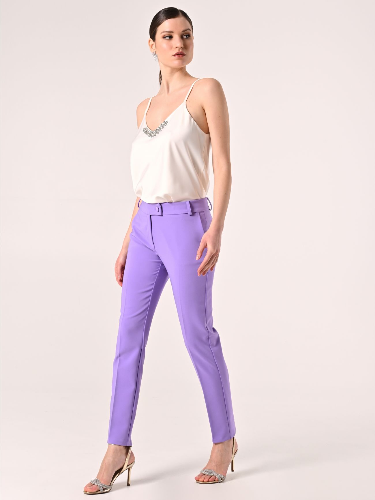 Lilac Trousers in Technical Fabric in_i7