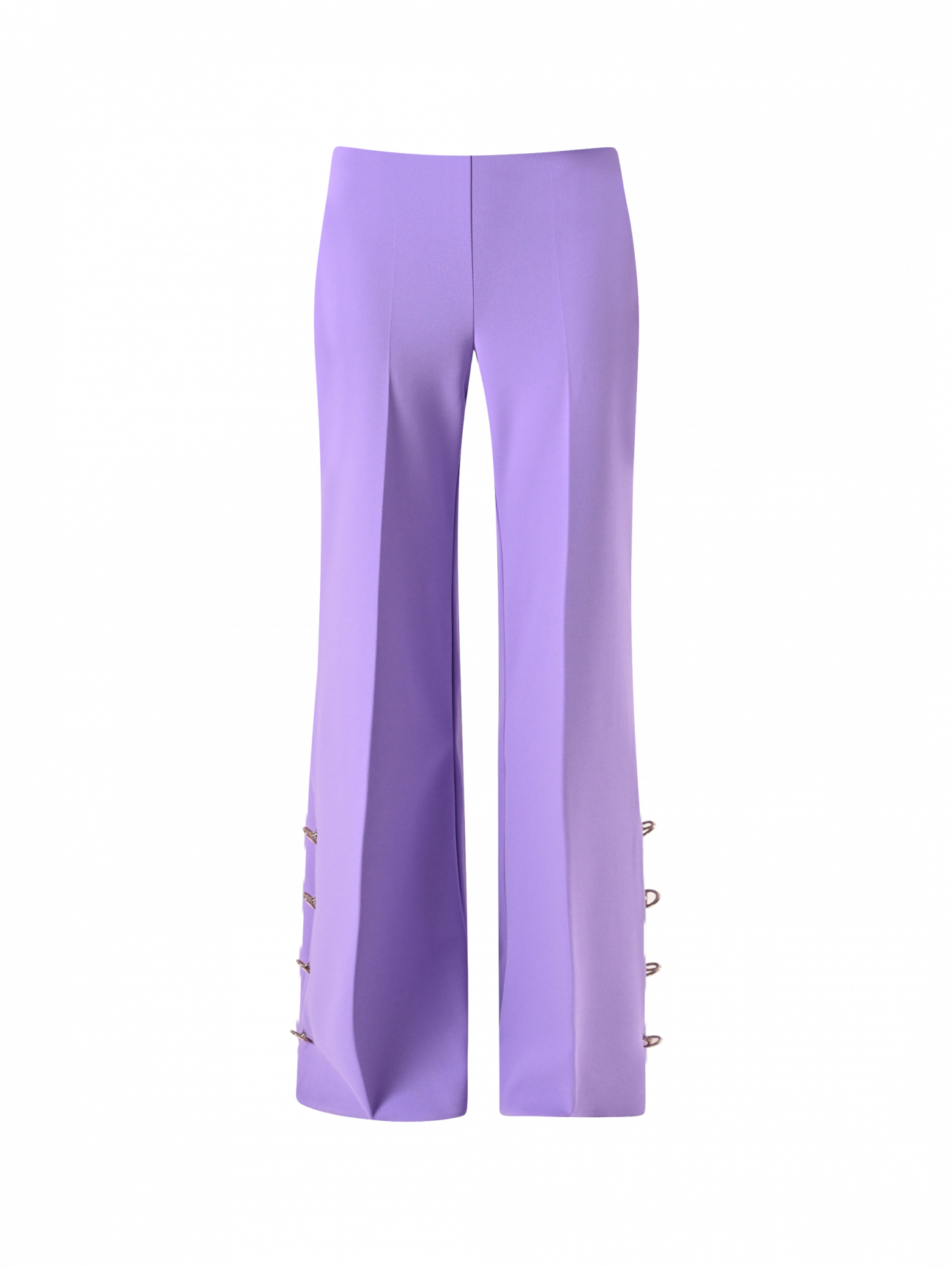 Pantaloni Palazzo in Scuba Mano Crepe Viola Lavanda det_4