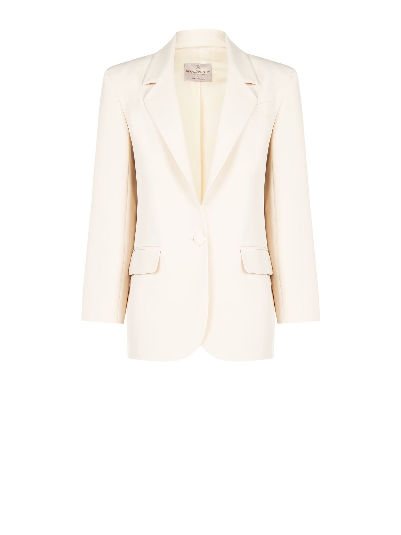 Giacca Monopetto Beige Chiaro det_4