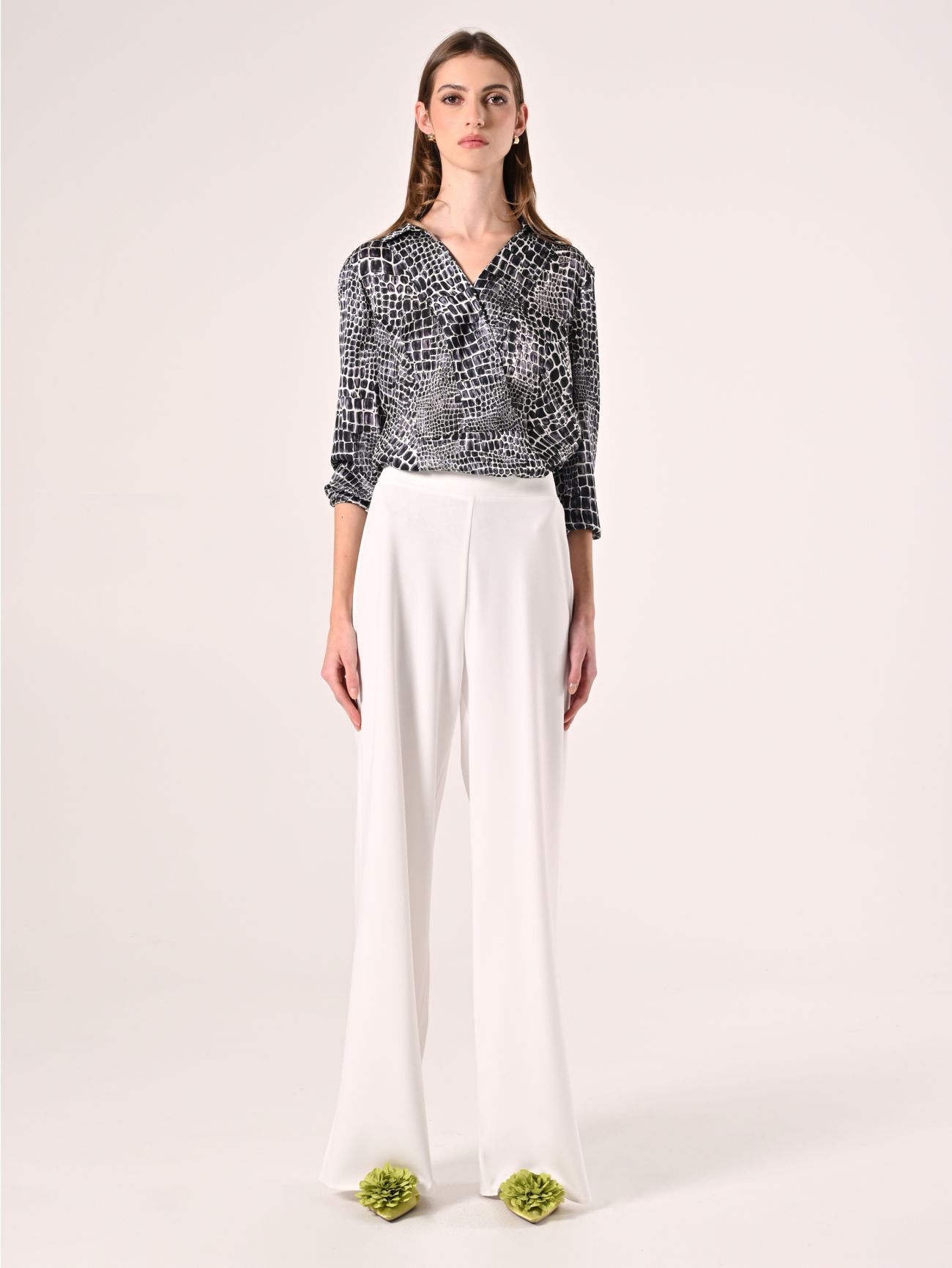 White Palazzo Trousers det_1