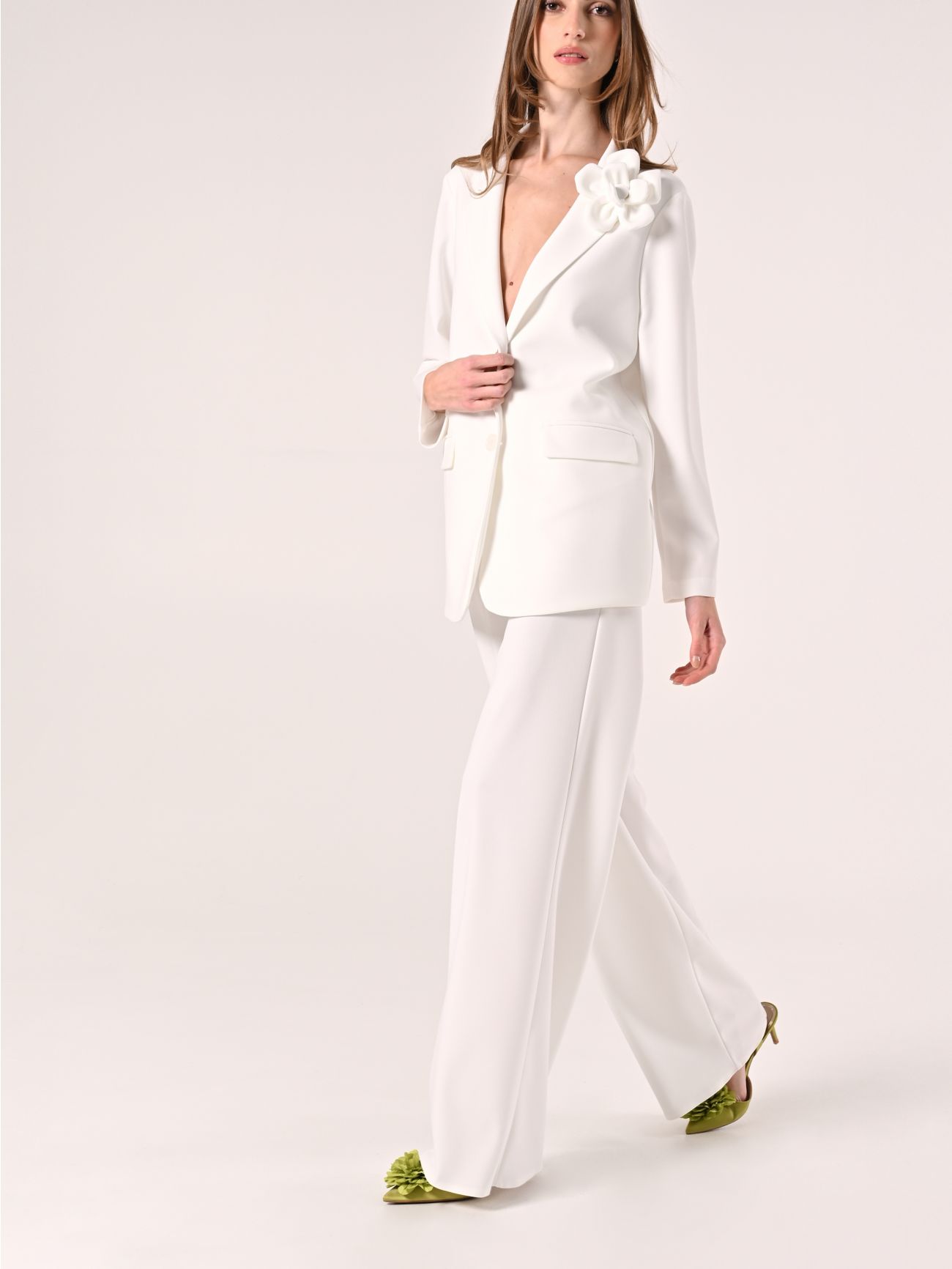 White Palazzo Trousers in_i7