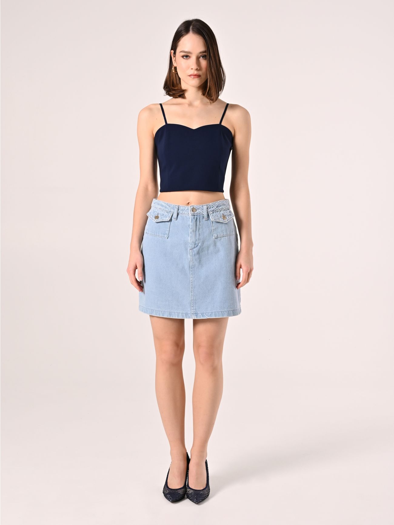 Blue Technical Fabric Top det_1