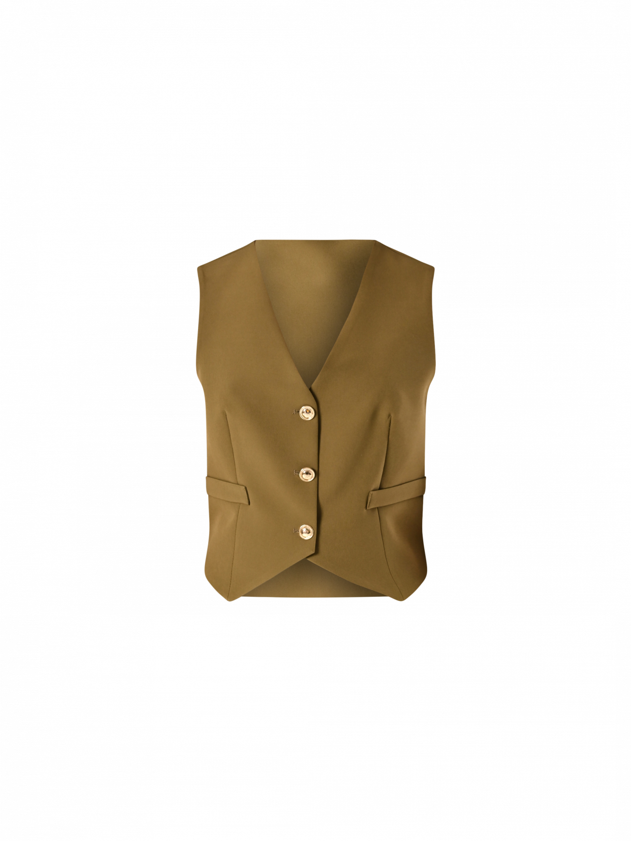 Gilet in Tessuto Tecnico Verde Militare det_4