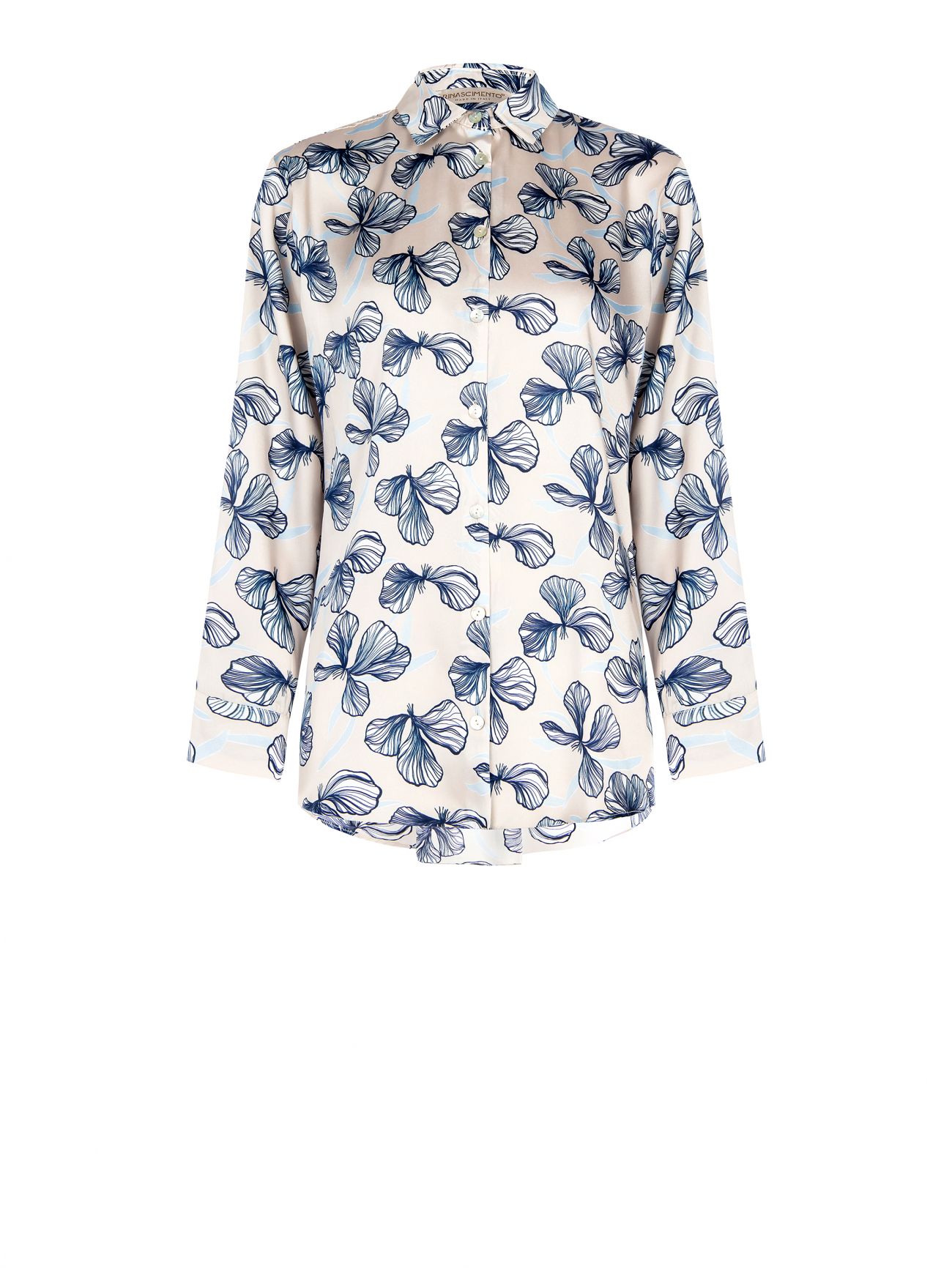 Chemise en satin imprimé fleuri det_4