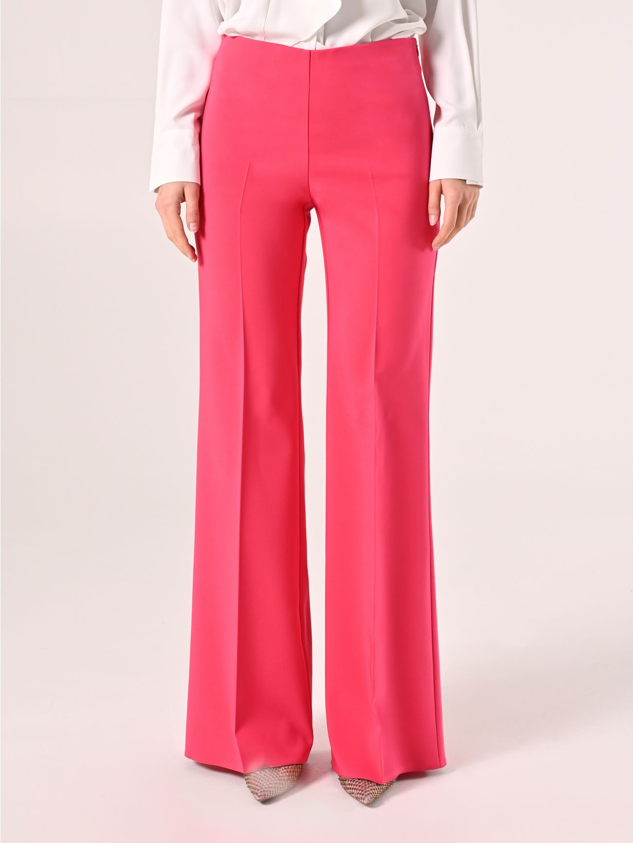 Palazzo Trousers in Fuchsia Technical Fabric det_2