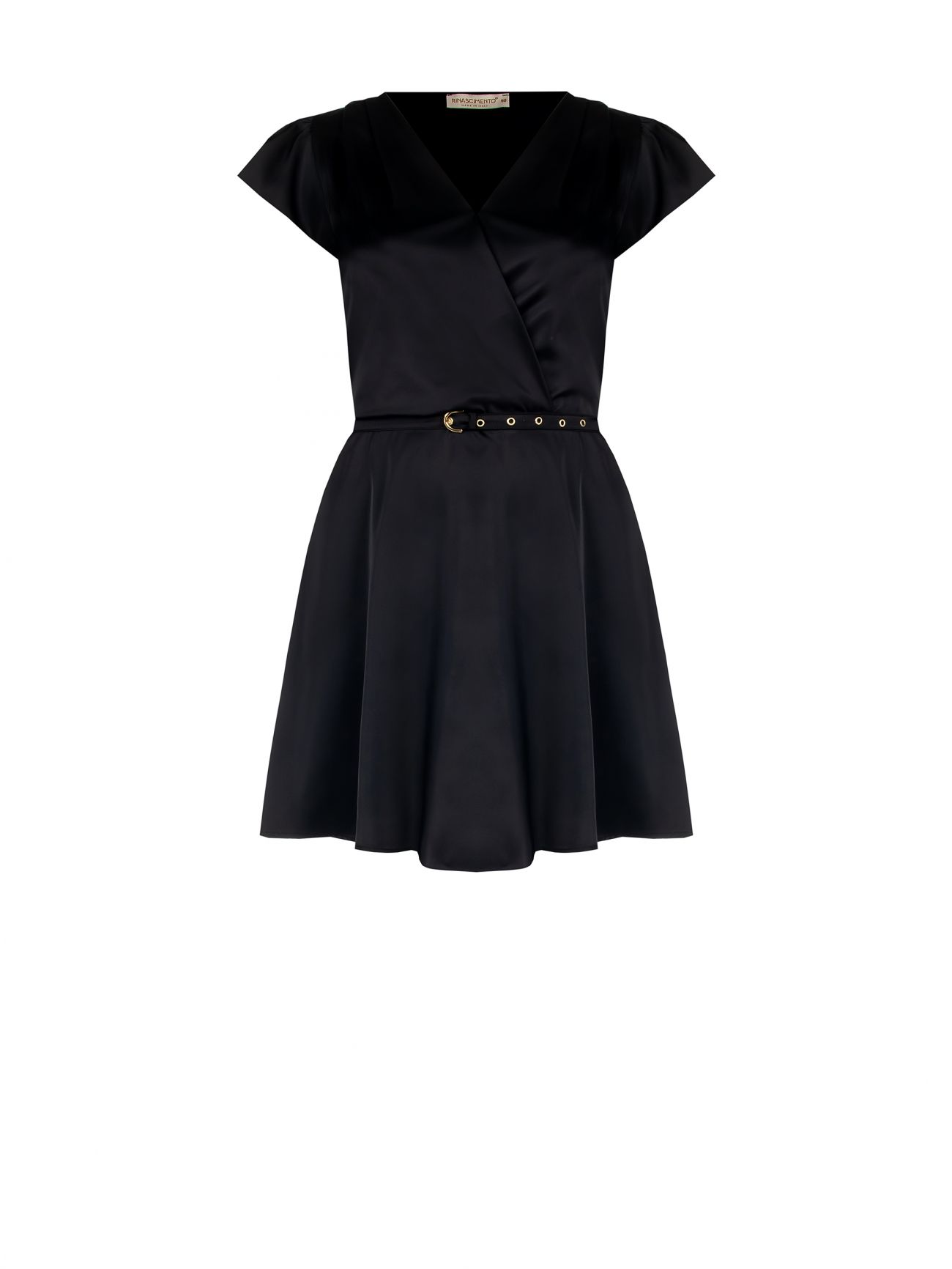Abito Curvy in Raso Nero det_4
