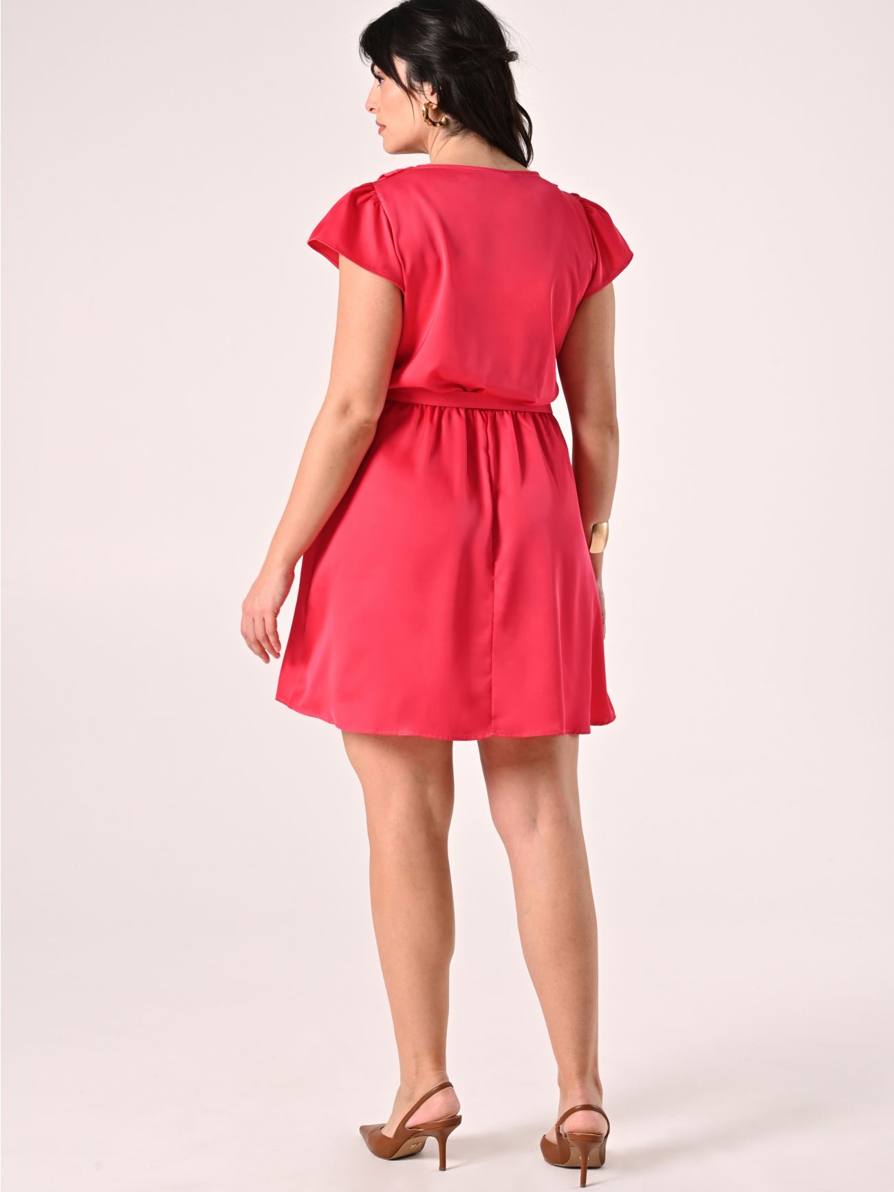 Robe curvy fuchsia en satin det_3
