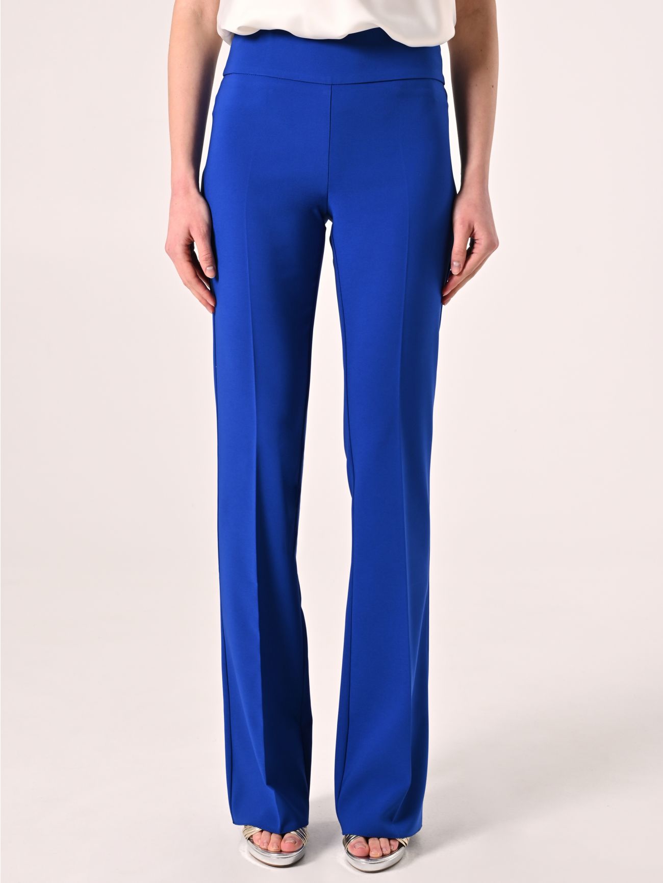 China Blue Trousers in Technical Fabric with Waistband det_2