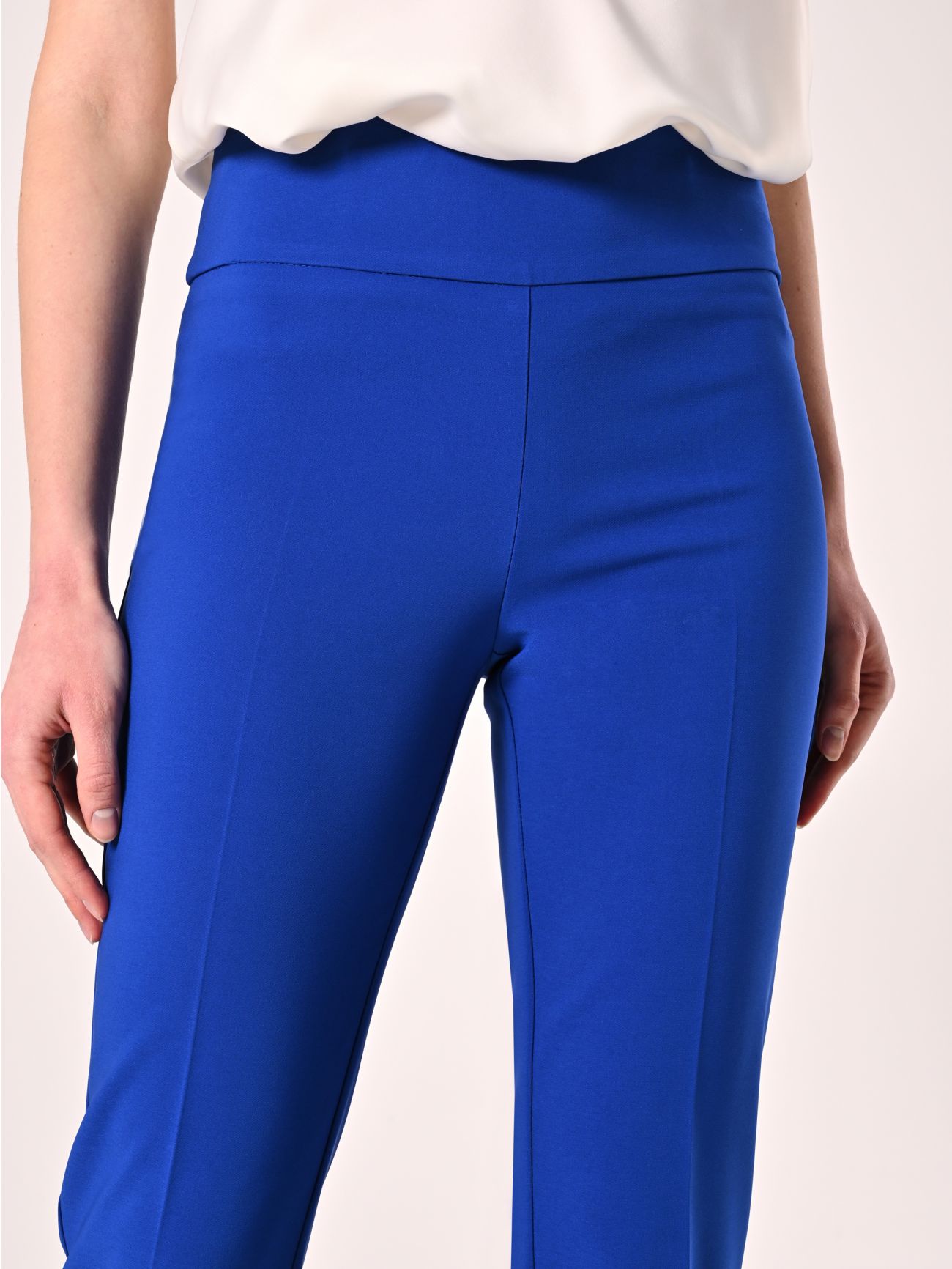 China Blue Trousers in Technical Fabric with Waistband in_i5