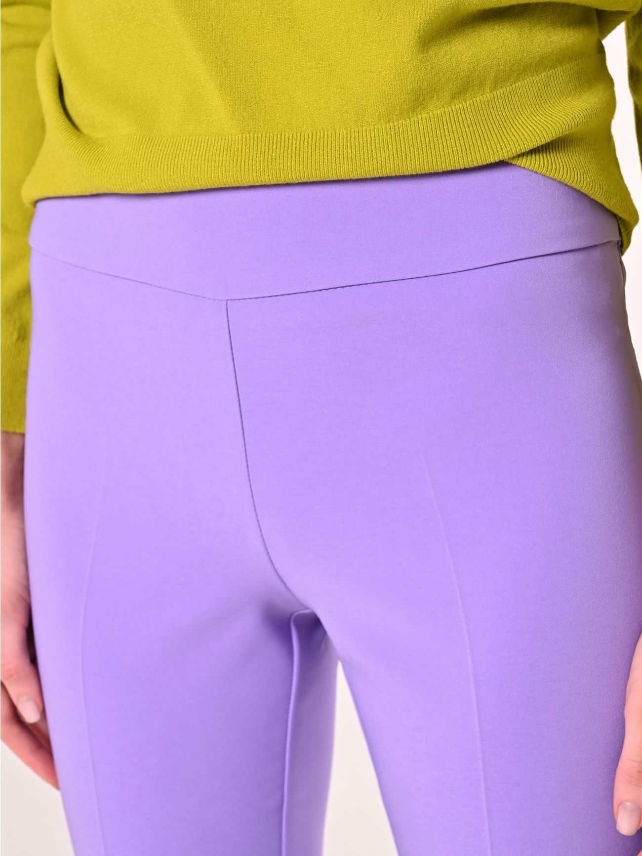Lilac Trousers in Technical Fabric with Waistband in_i5