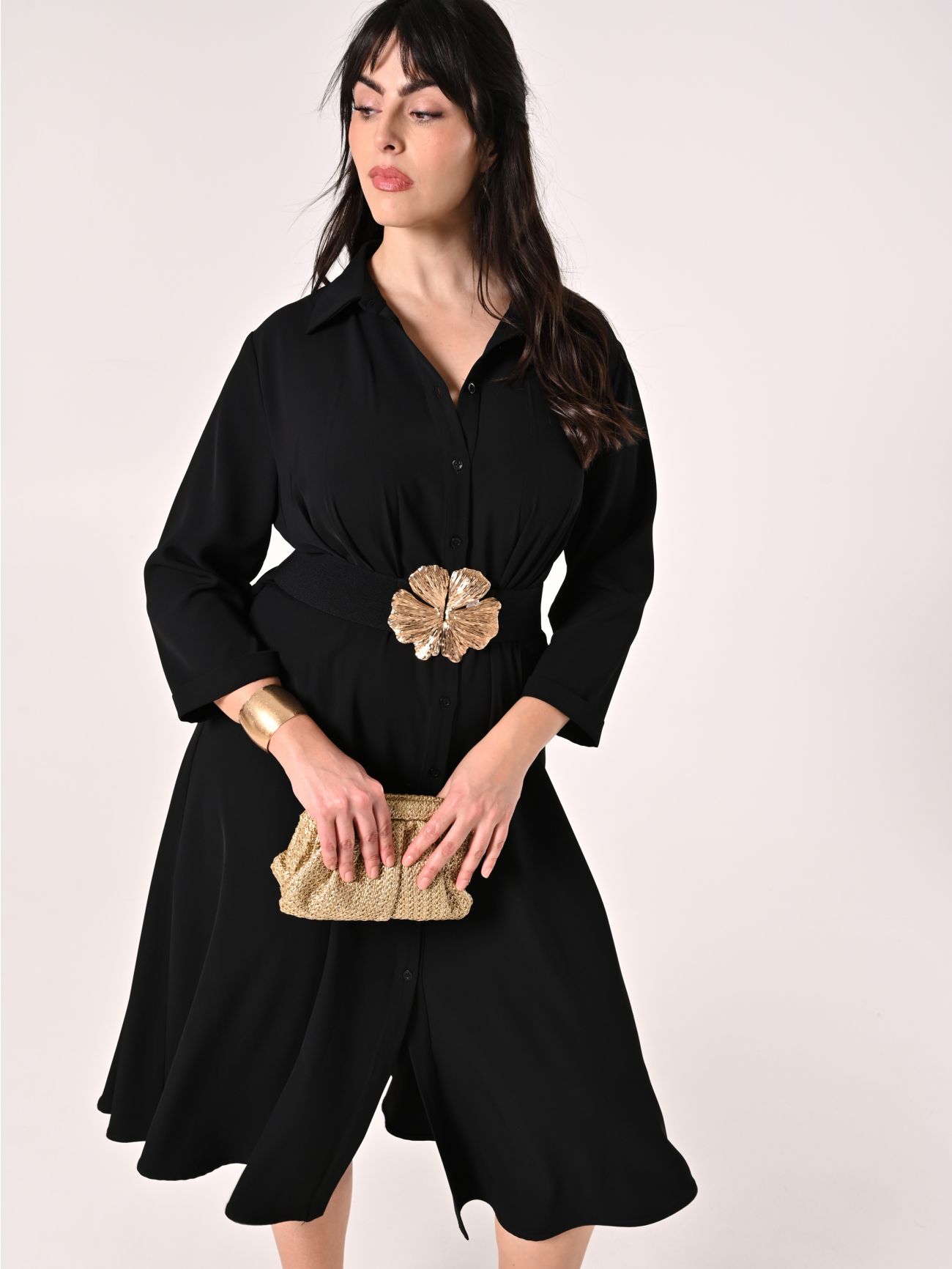 Curvy Black Blouse  Rinascimento