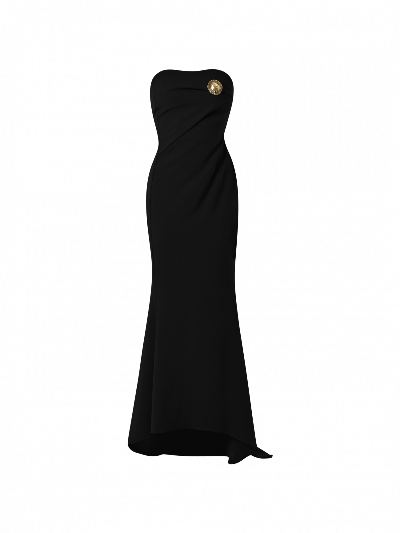 Langes Kleid in Schwarz det_4