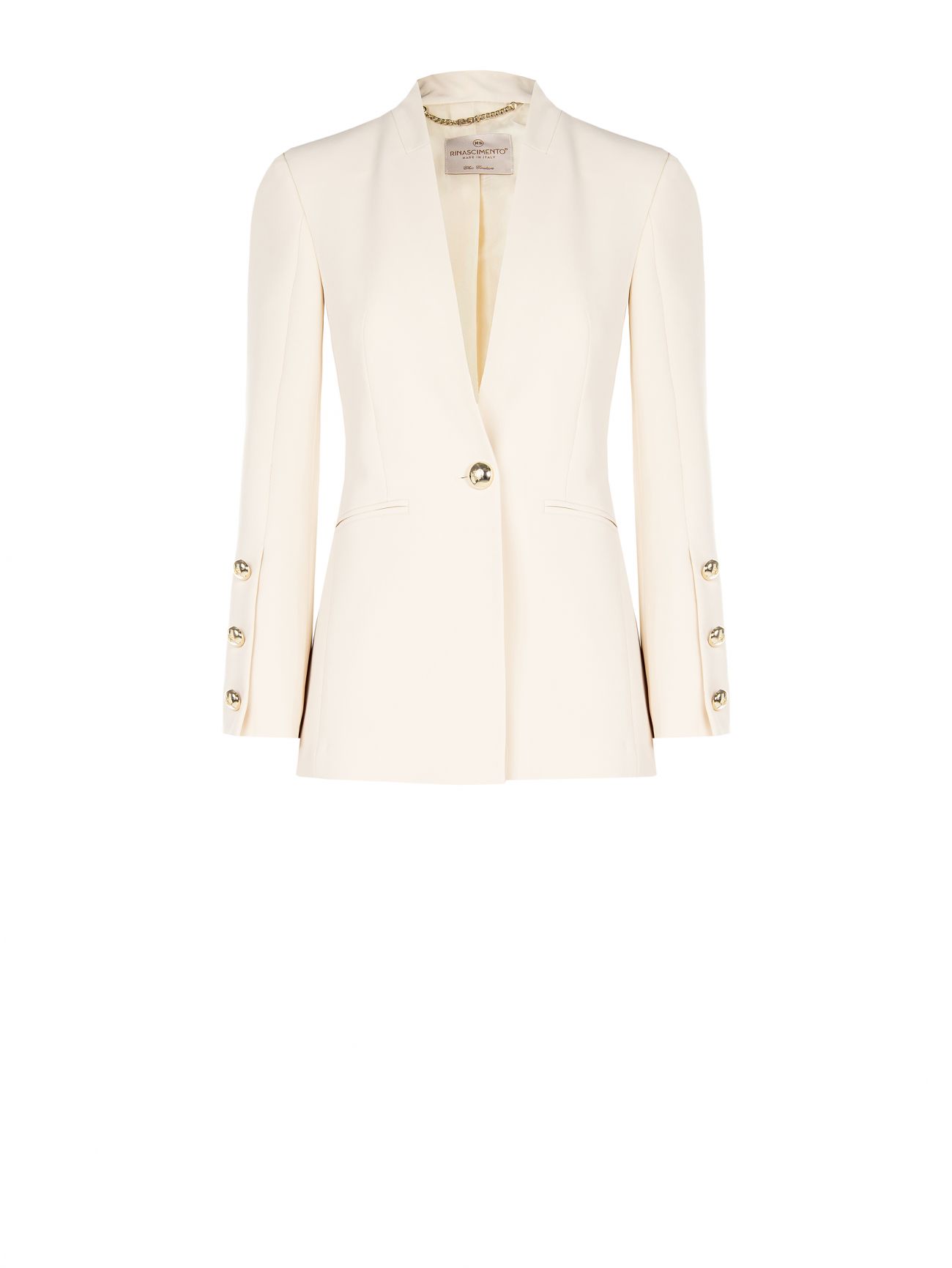 Beige Jacket in Technical Fabric det_4