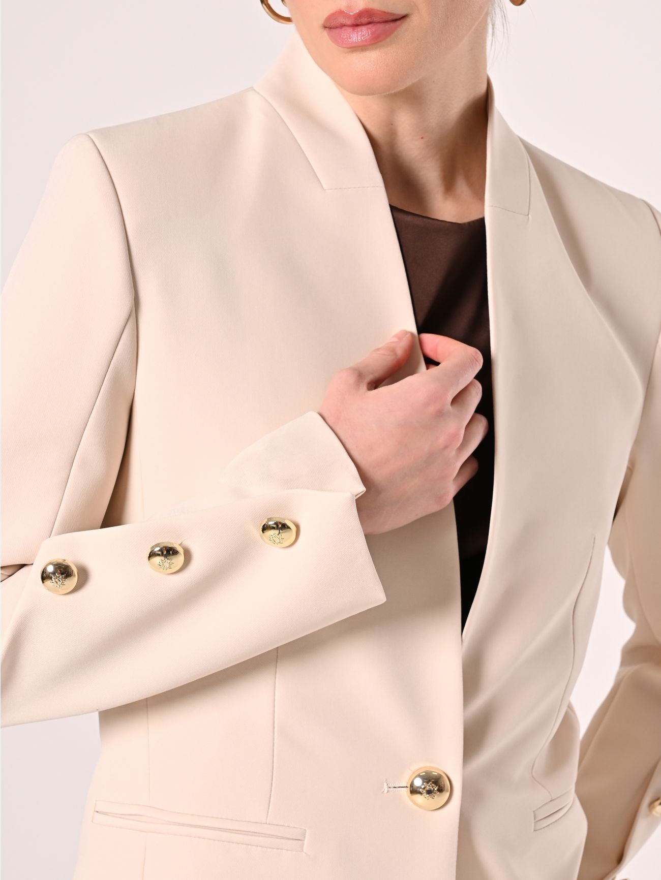 Beige Jacket in Technical Fabric in_i5
