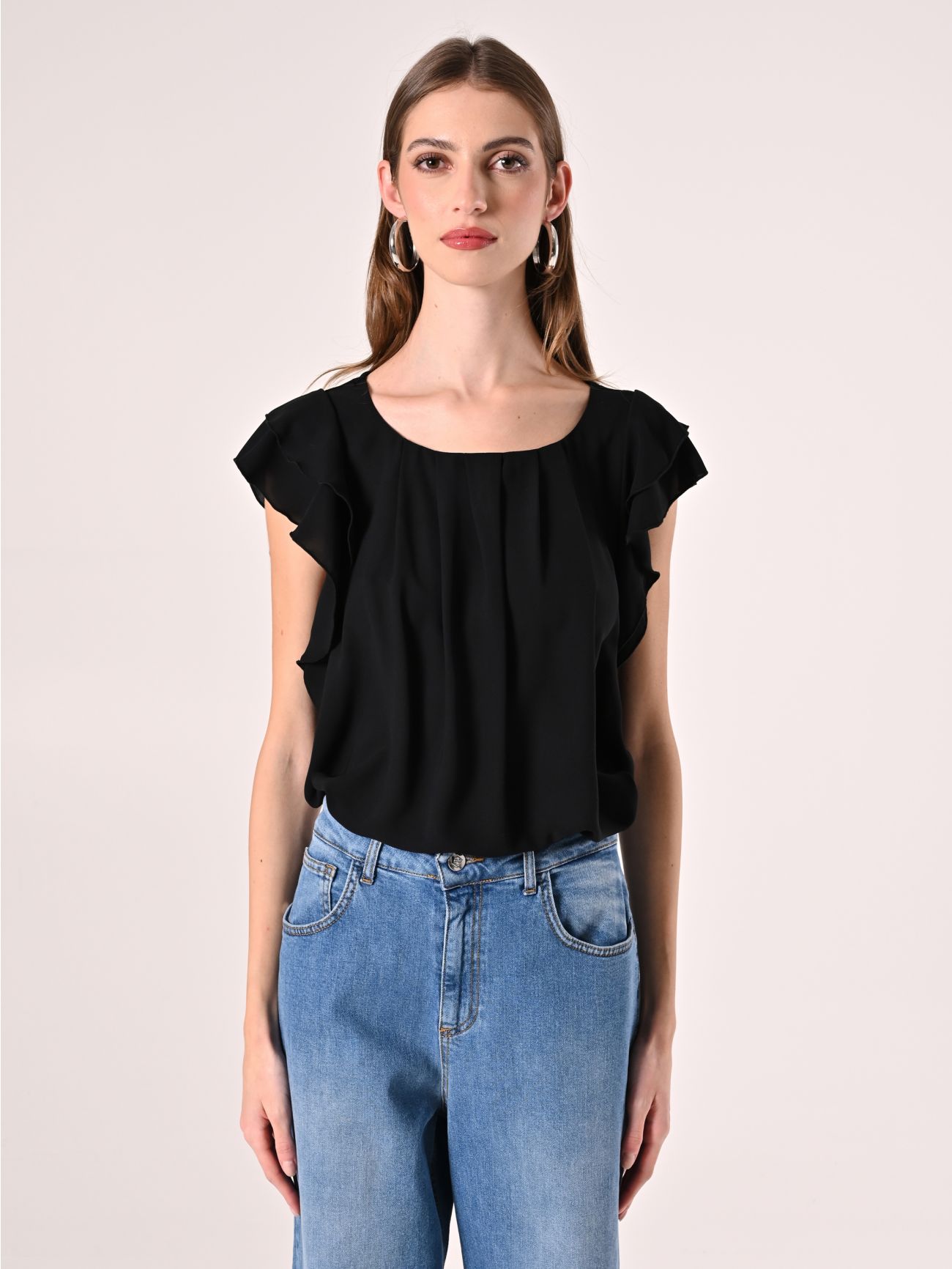 Bluse mit Flügelärmeln det_2