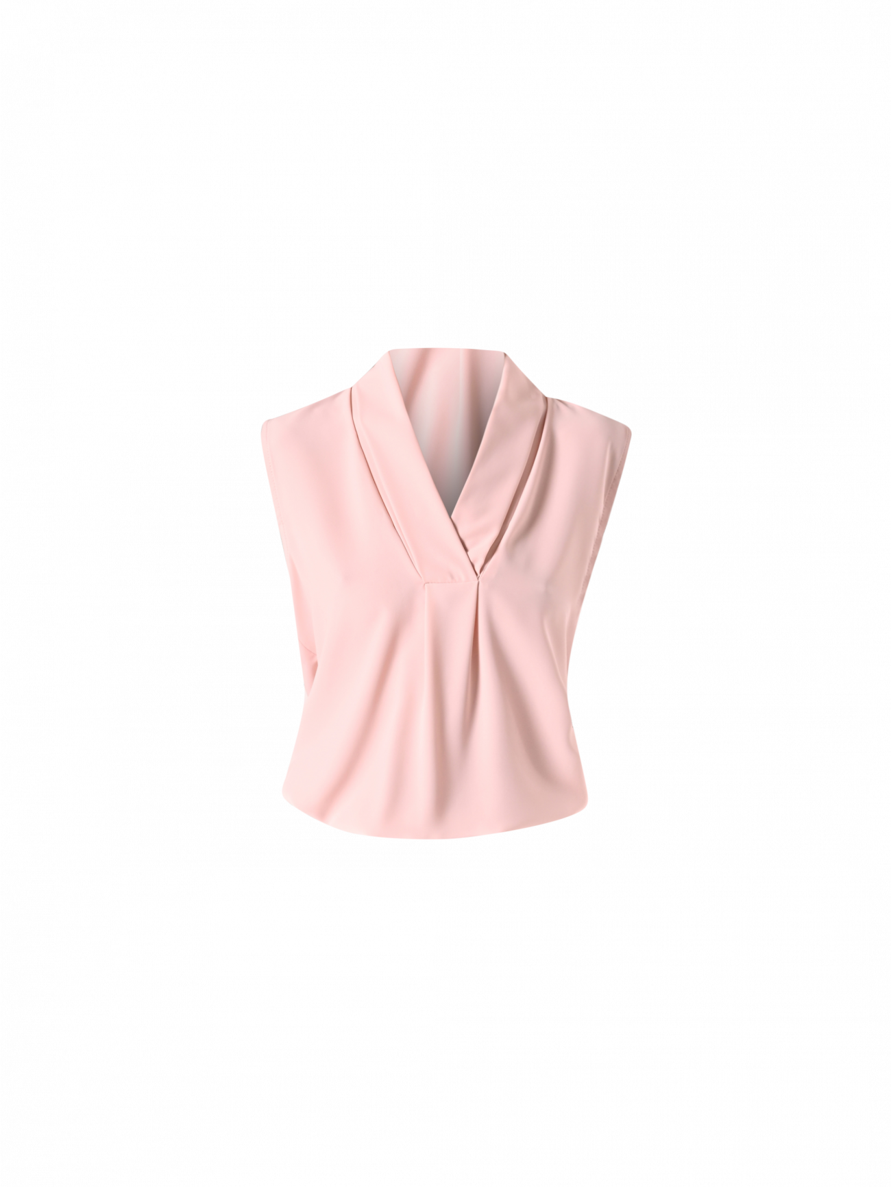 Blouse avec encolure à ourlet rose det_4