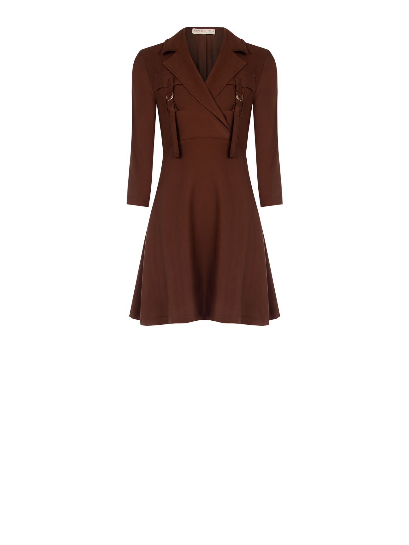 Vestido blazer marrón chocolate det_4