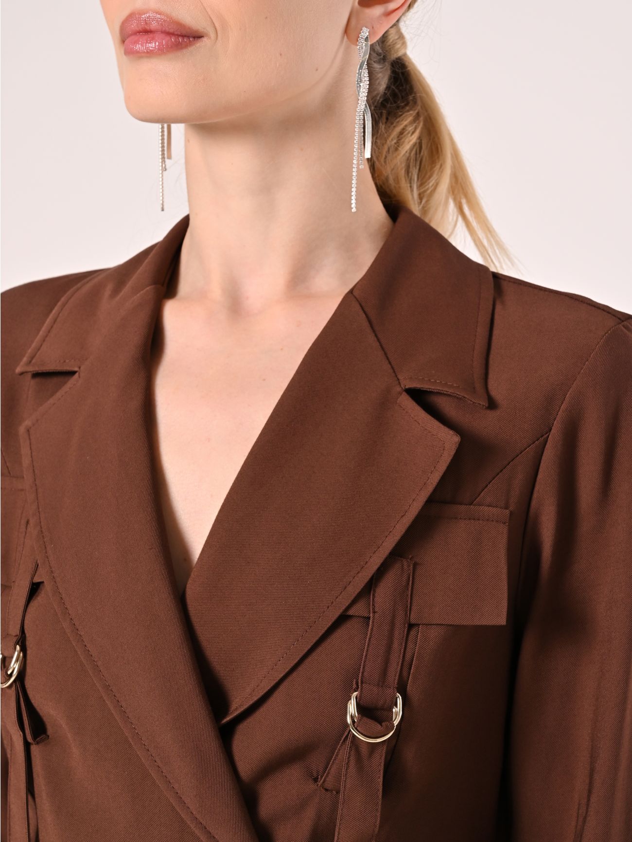 Vestido blazer marrón chocolate in_i5