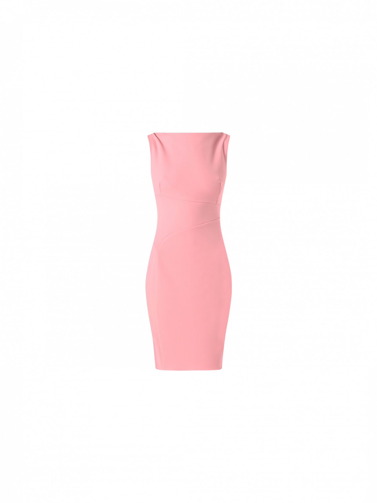 Powder Pink Scuba Crepe Sheath Dress det_4
