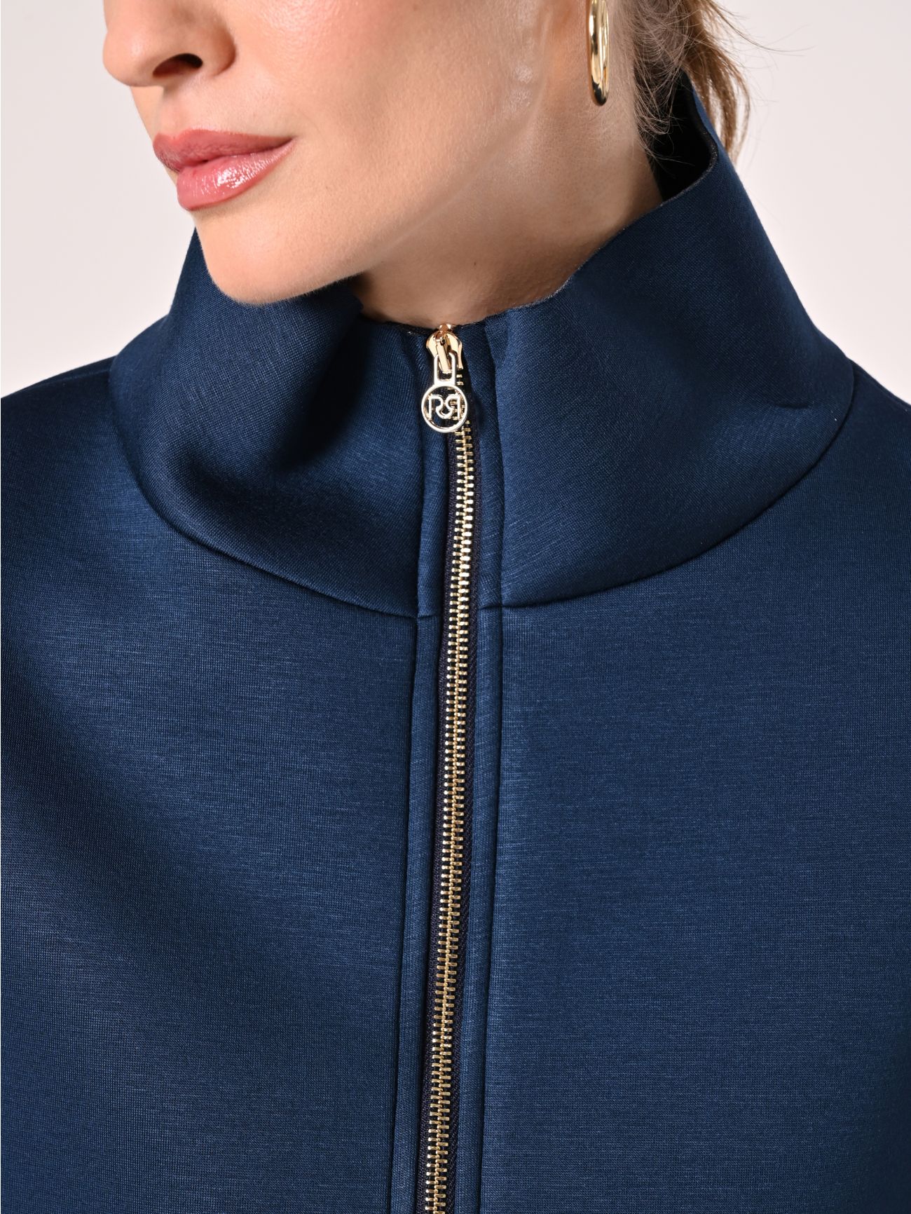 Blue Cape in Scuba Fabric in_i5