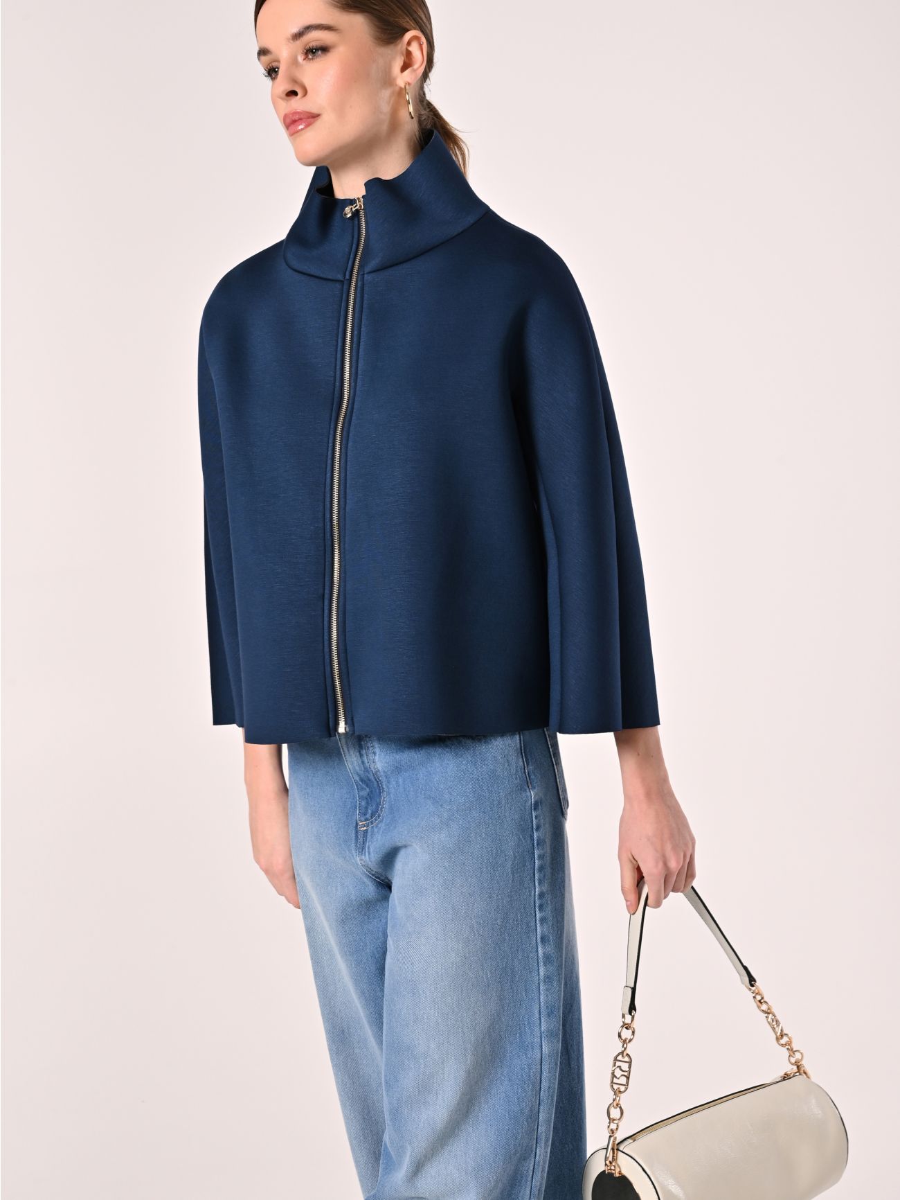Blue Cape in Scuba Fabric  Rinascimento