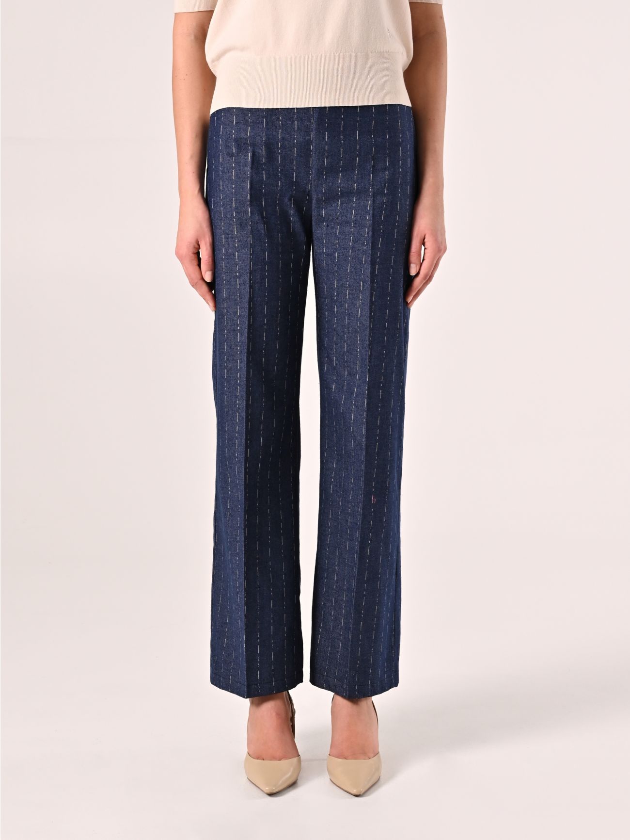 Pinstriped Denim Trousers det_2