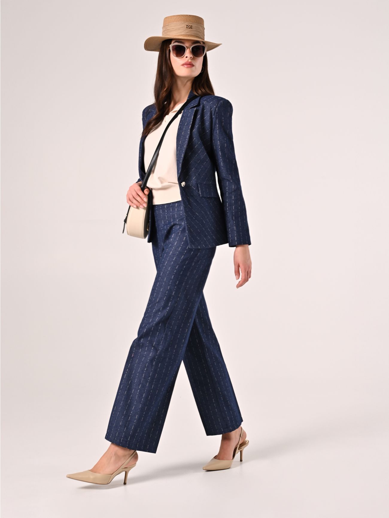 Pinstriped Denim Trousers  Rinascimento